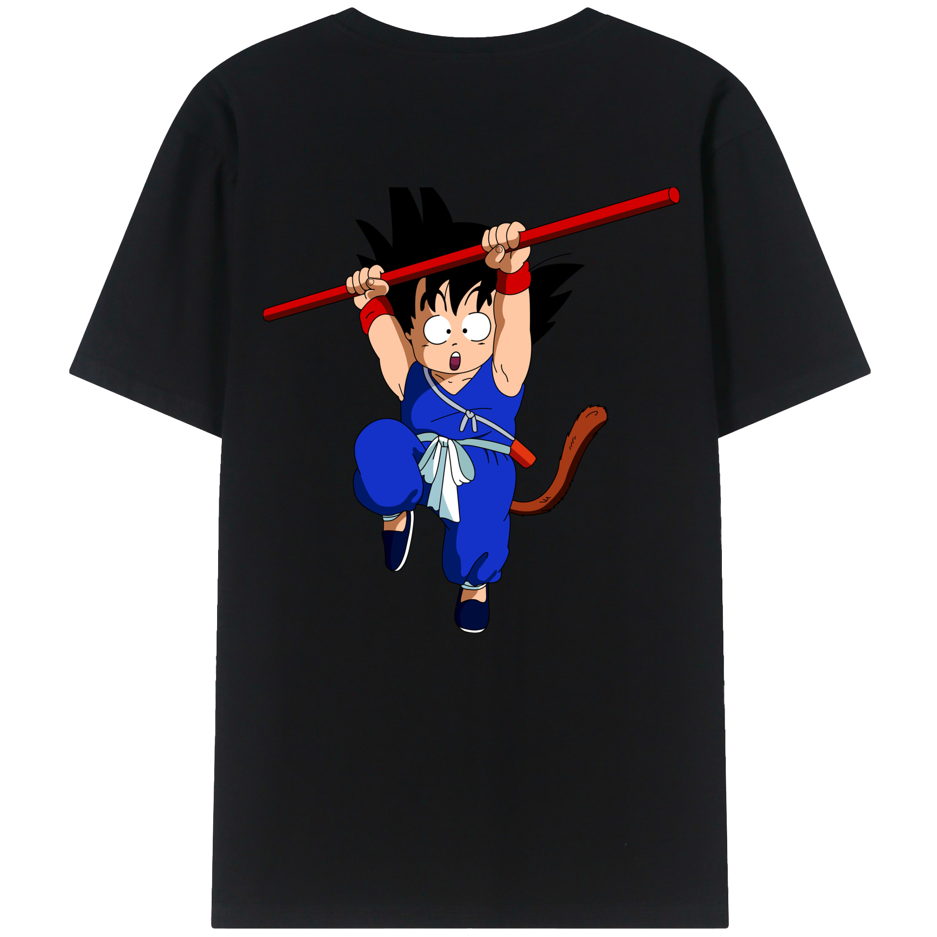 （画像用） ドラゴンボール 孫悟空（そん ごくう）Son Goku カカロット DRAGON BALL Kakarotto 綿100％半袖Tシャツ（背面プリント）