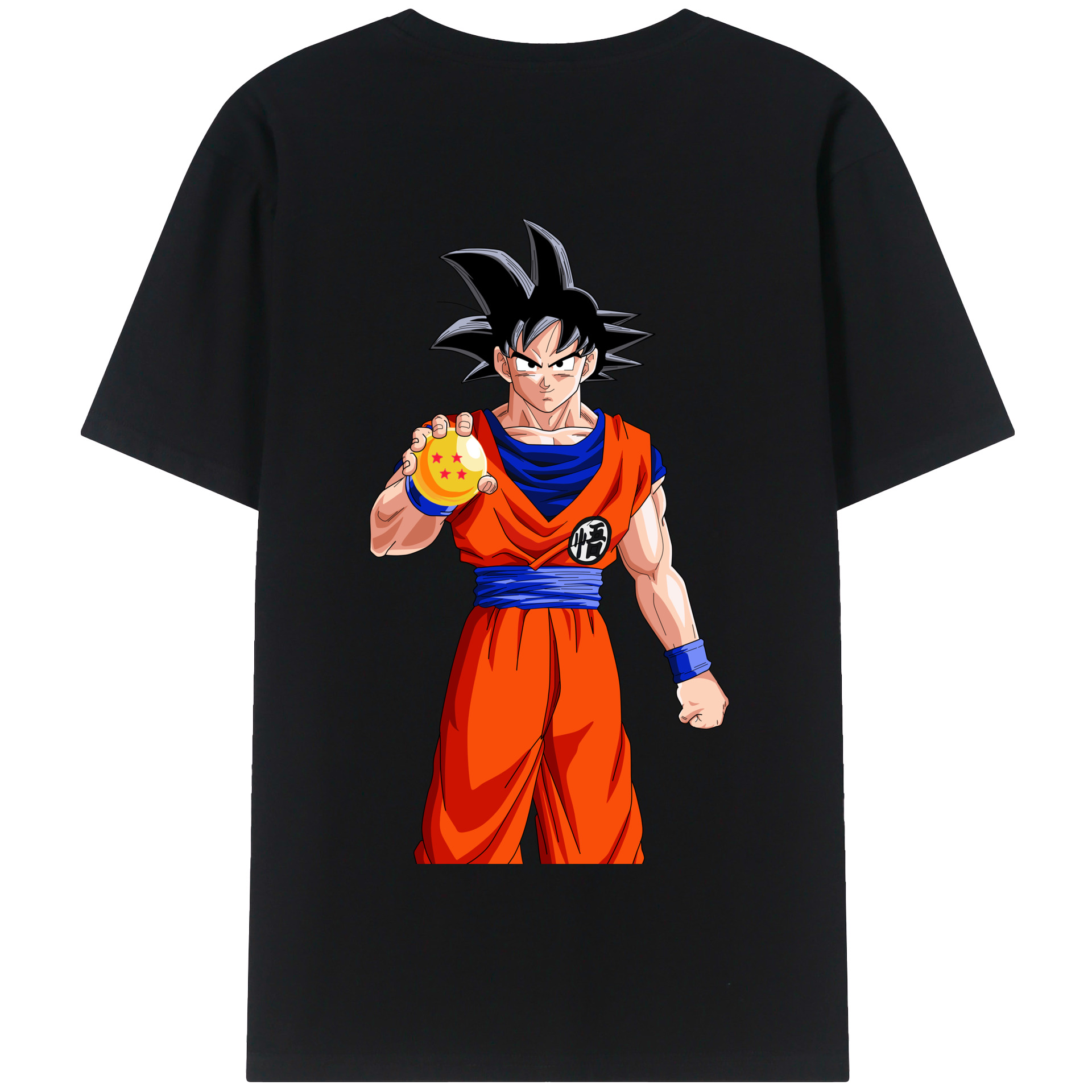 （画像用） ドラゴンボール 孫悟空（そん ごくう）Son Goku カカロット DRAGON BALL Kakarotto 綿100％半袖Tシャツ（背面プリント）