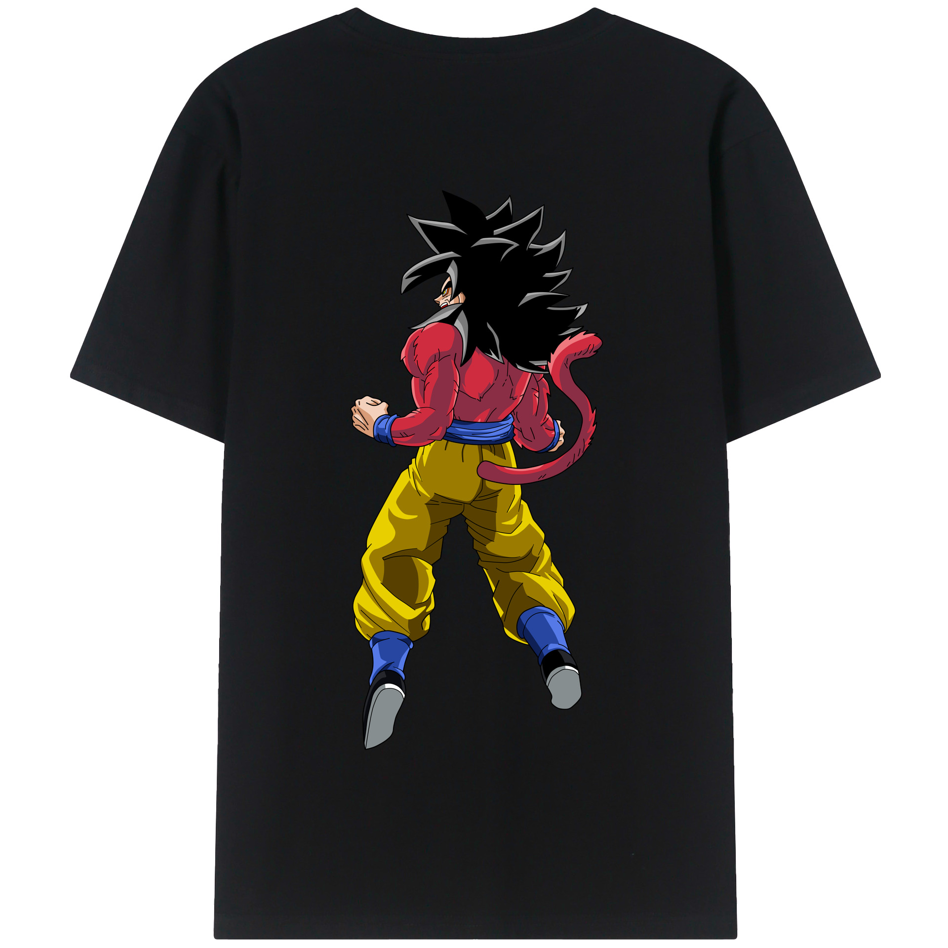 （画像用） ドラゴンボール 孫悟空（そん ごくう）Son Goku カカロット DRAGON BALL Kakarotto 綿100％半袖Tシャツ（背面プリント）