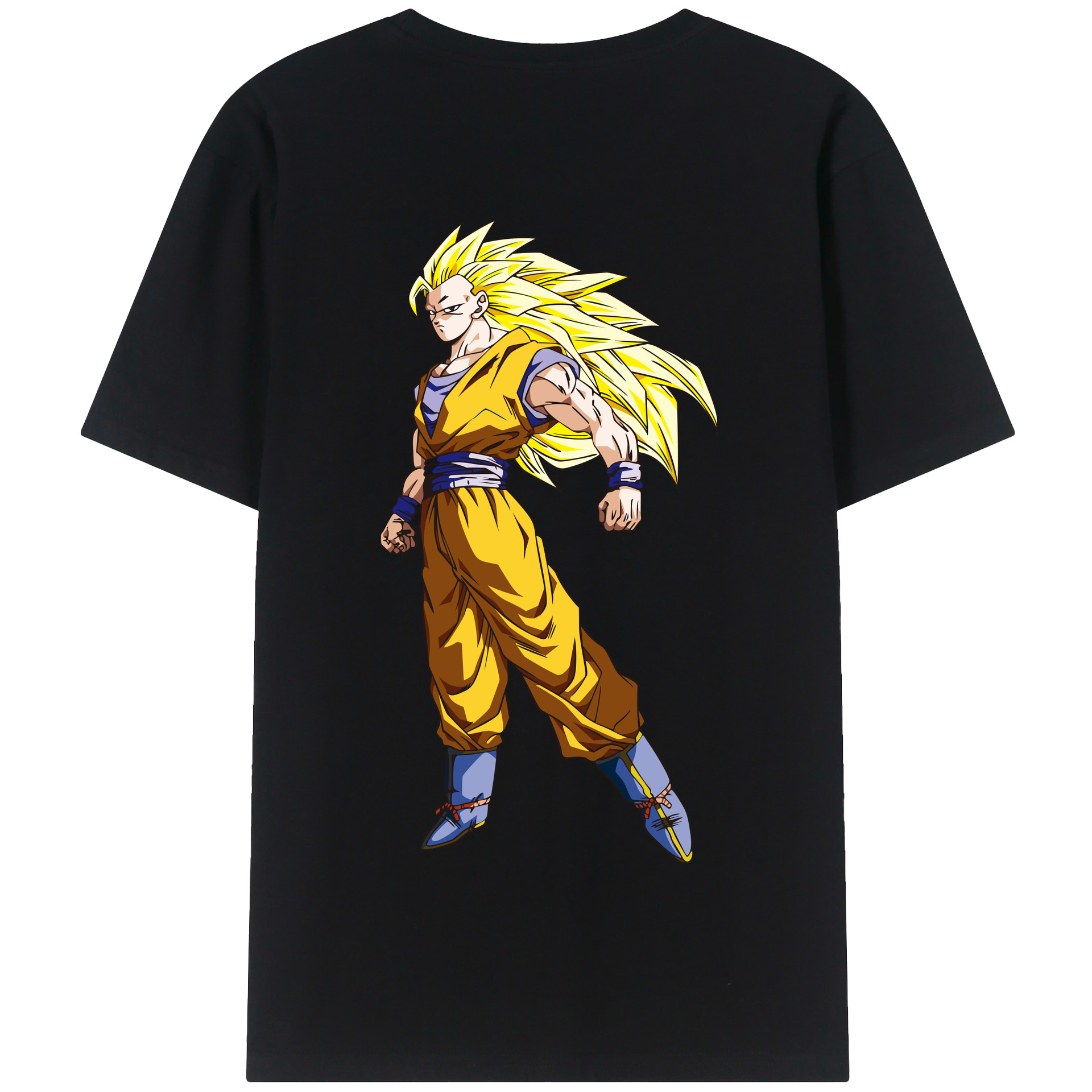 （画像用） ドラゴンボール 孫悟空（そん ごくう）Son Goku カカロット DRAGON BALL Kakarotto 綿100％半袖Tシャツ（背面プリント）