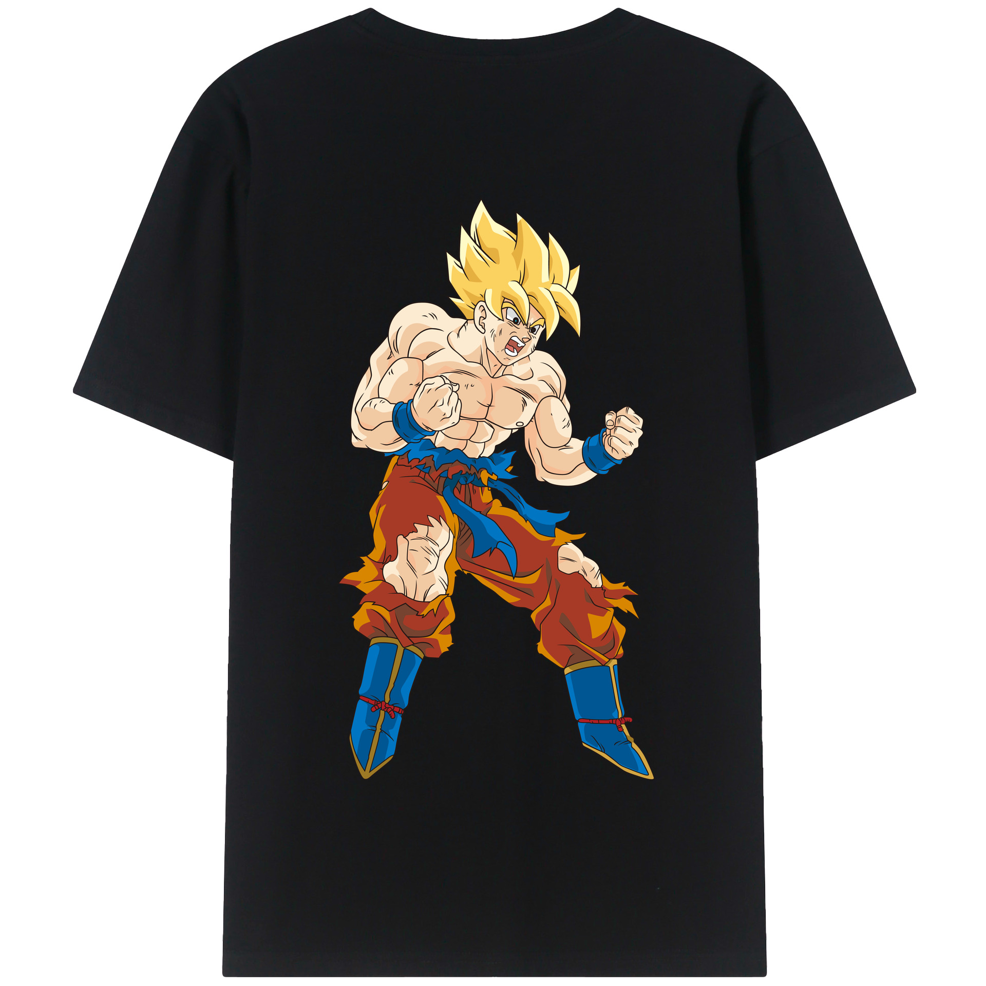 （画像用） ドラゴンボール 孫悟空（そん ごくう）Son Goku カカロット DRAGON BALL Kakarotto 綿100％半袖Tシャツ（背面プリント）