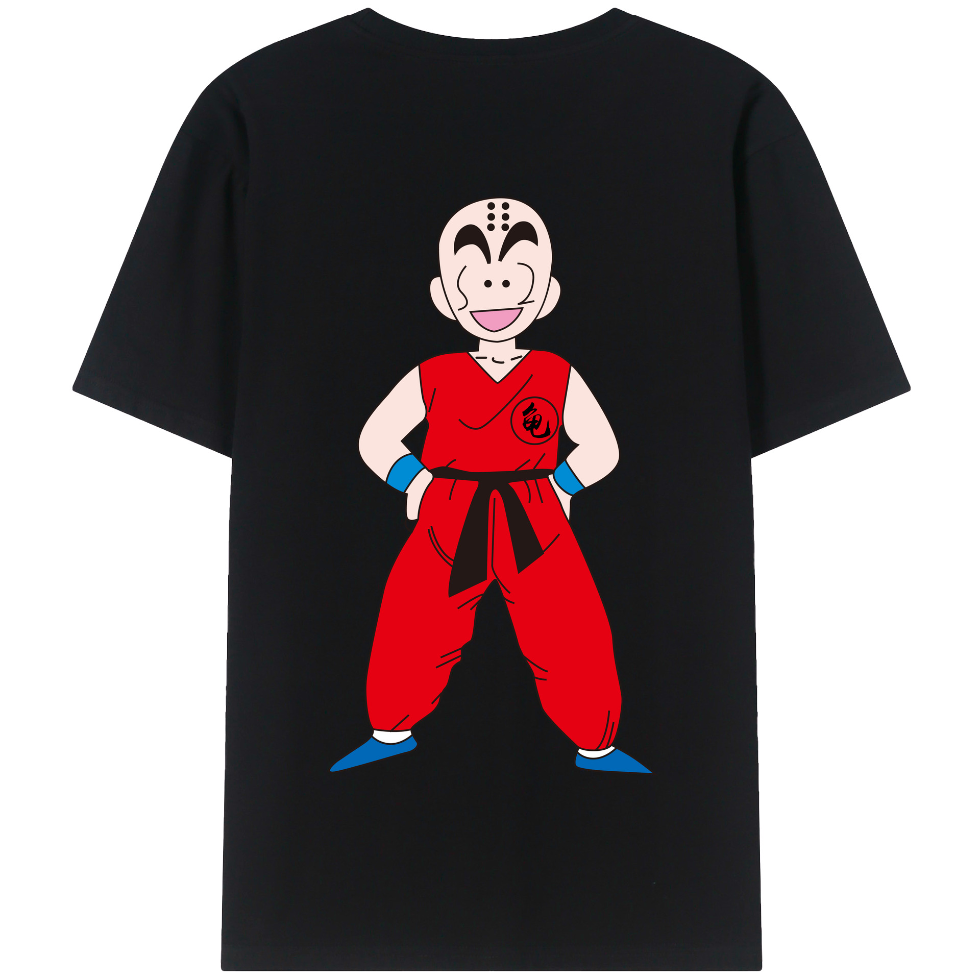 （画像用） ドラゴンボール クリリン DRAGON BALL krillin 綿100％半袖Tシャツ（背面プリント）