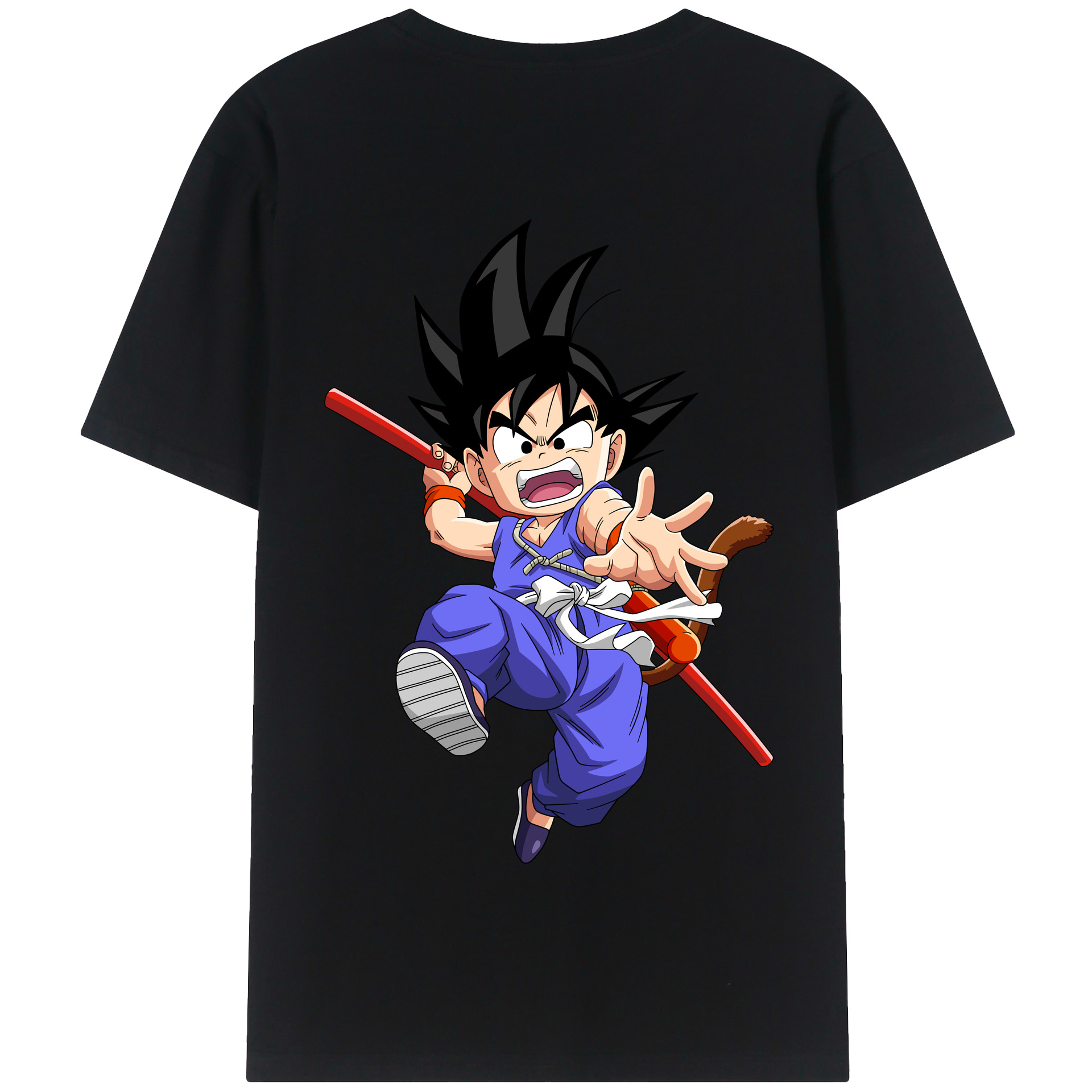 （画像用） ドラゴンボール 孫悟空（そん ごくう）Son Goku カカロット DRAGON BALL Kakarotto 綿100％半袖Tシャツ（背面プリント）