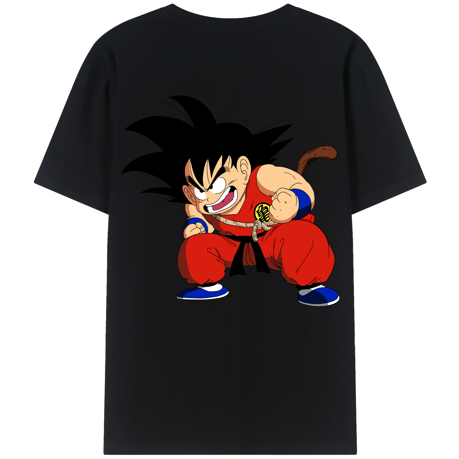（画像用） ドラゴンボール 孫悟空（そん ごくう）Son Goku カカロット DRAGON BALL Kakarotto 綿100％半袖Tシャツ（背面プリント）