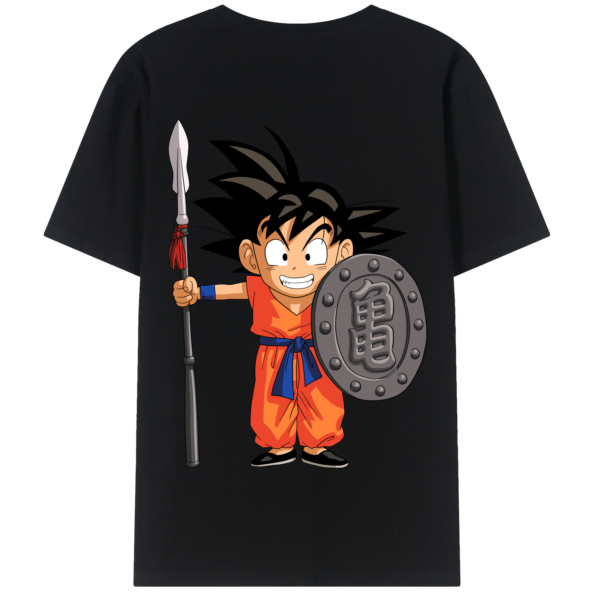 （画像用） ドラゴンボール 孫悟空（そん ごくう）Son Goku カカロット DRAGON BALL Kakarotto 綿100％半袖Tシャツ（背面プリント）