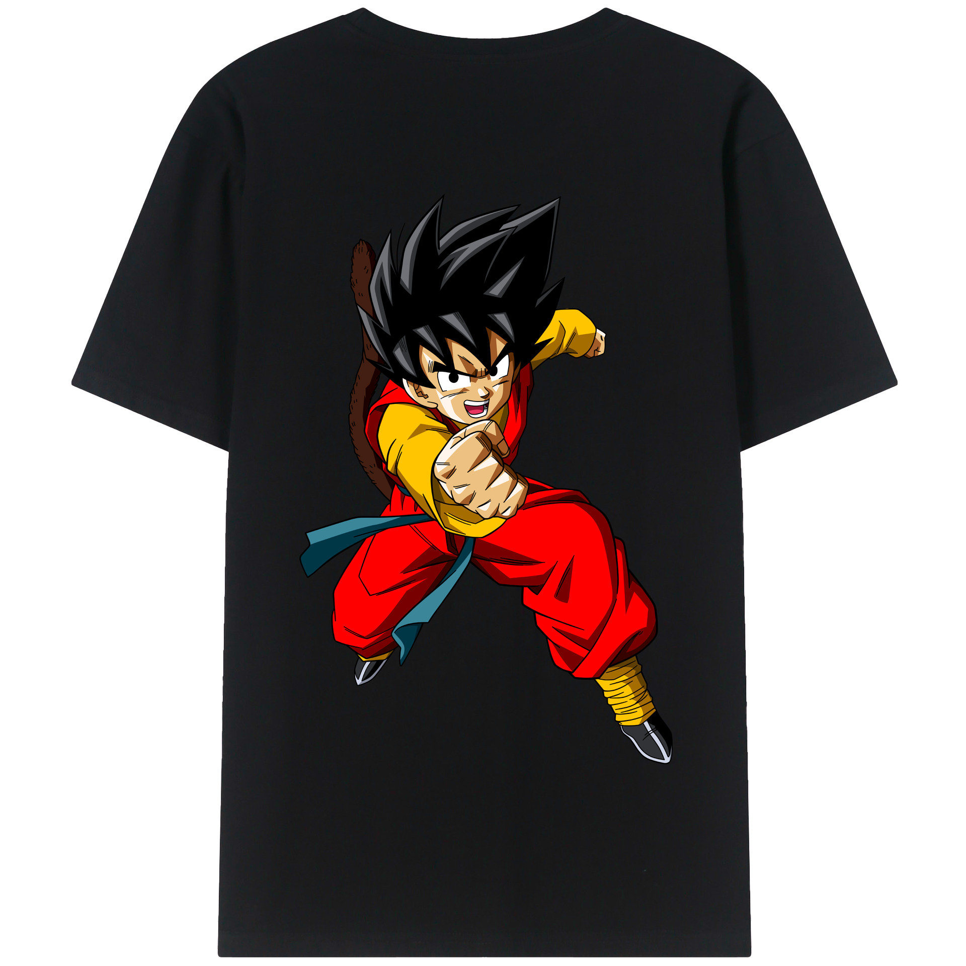（画像用） ドラゴンボール 孫悟空（そん ごくう）Son Goku カカロット DRAGON BALL Kakarotto 綿100％半袖Tシャツ（背面プリント）