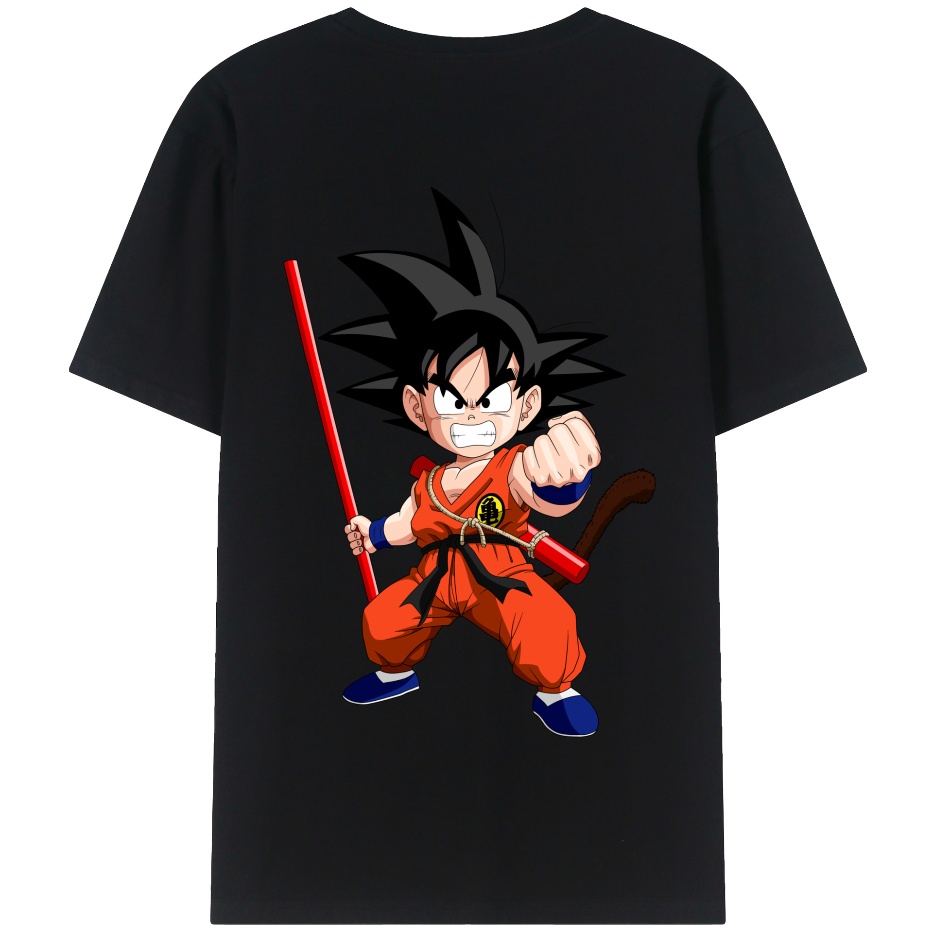 （画像用） ドラゴンボール 孫悟空（そん ごくう）Son Goku カカロット DRAGON BALL Kakarotto 綿100％半袖Tシャツ（背面プリント）
