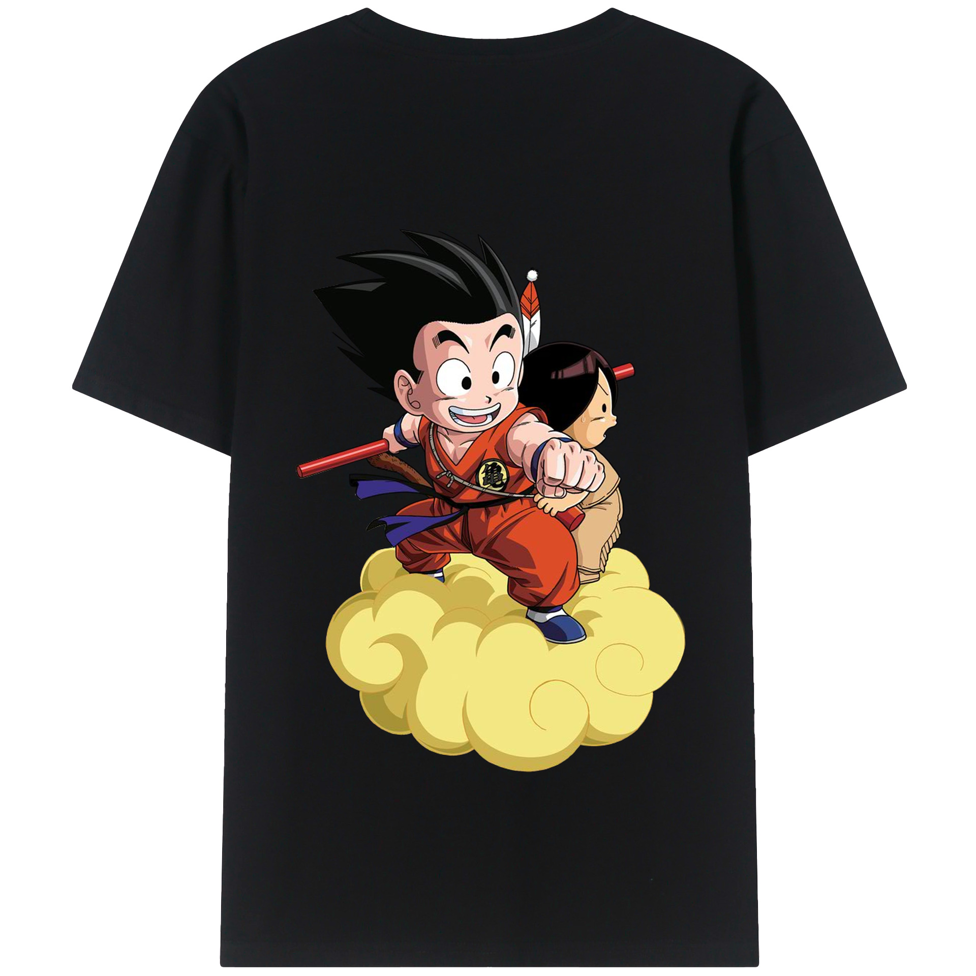 （画像用） ドラゴンボール 孫悟空（そん ごくう）Son Goku カカロット DRAGON BALL Kakarotto 綿100％半袖Tシャツ（背面プリント）