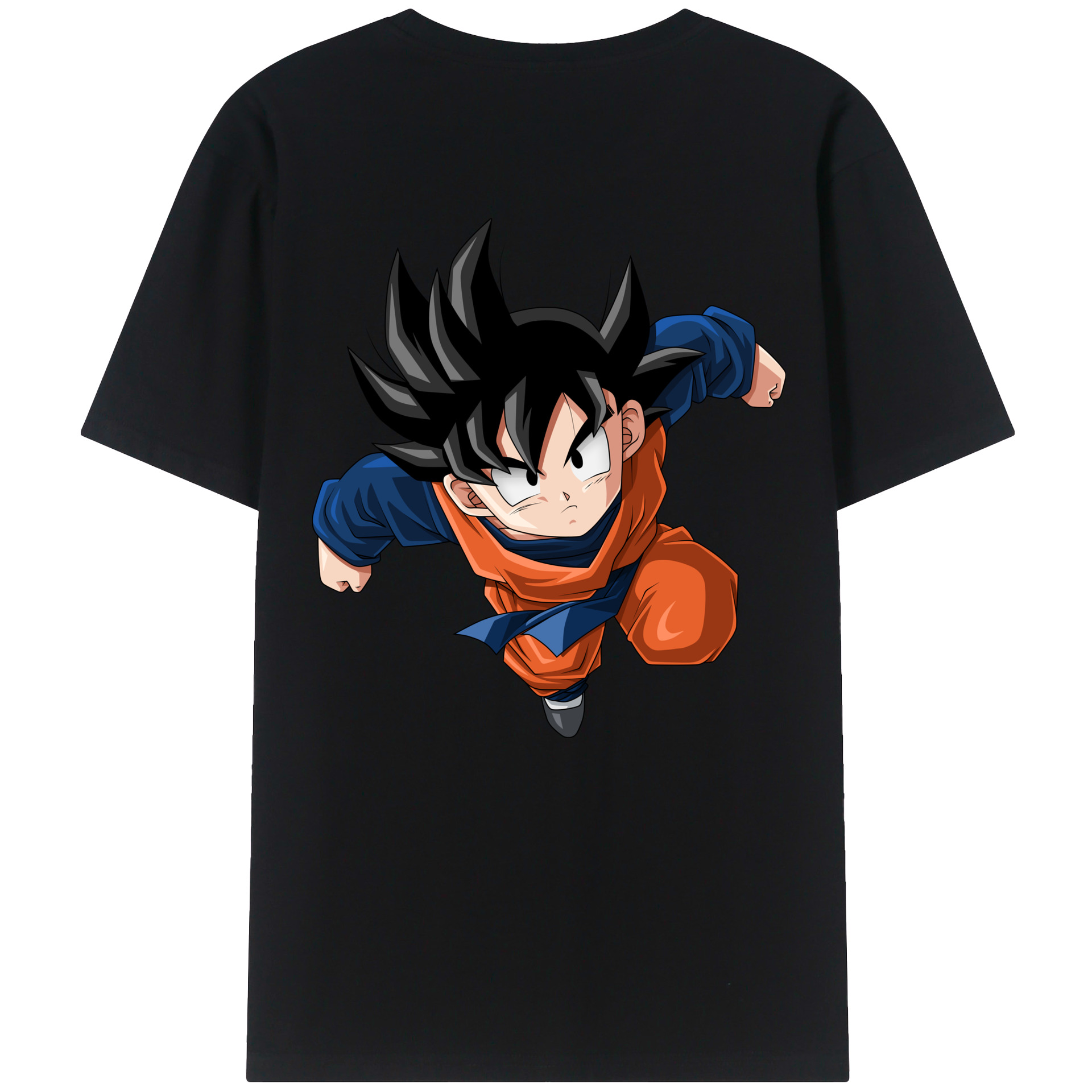 （画像用） ドラゴンボール 孫悟空（そん ごくう）Son Goku カカロット DRAGON BALL Kakarotto 綿100％半袖Tシャツ（背面プリント）