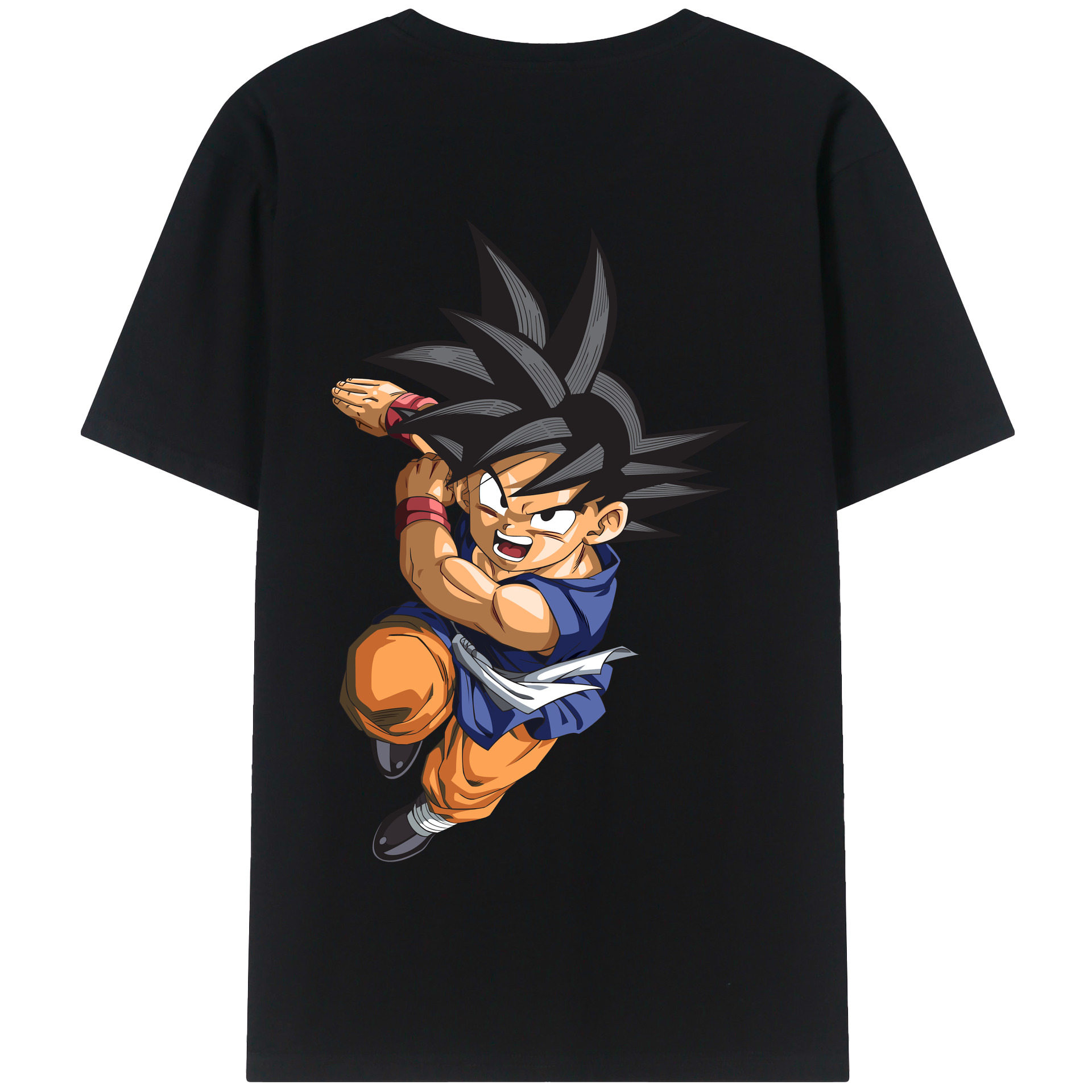 （画像用） ドラゴンボール 孫悟空（そん ごくう）Son Goku カカロット DRAGON BALL Kakarotto 綿100％半袖Tシャツ（背面プリント）