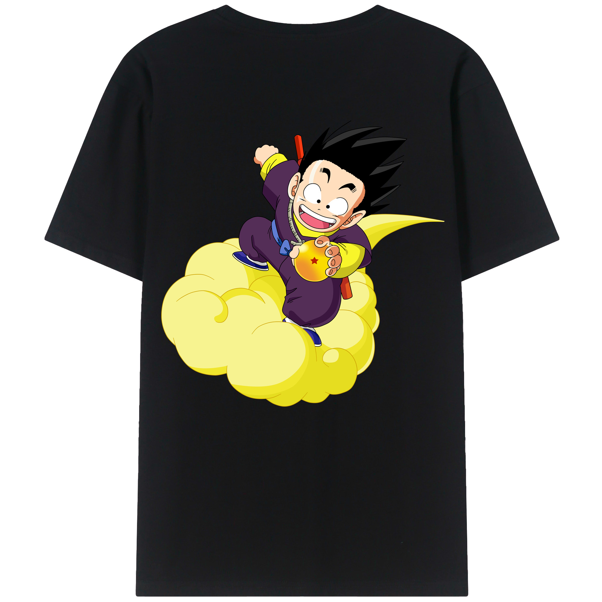 （画像用） ドラゴンボール 孫悟空（そん ごくう）Son Goku カカロット DRAGON BALL Kakarotto 綿100％半袖Tシャツ（背面プリント）