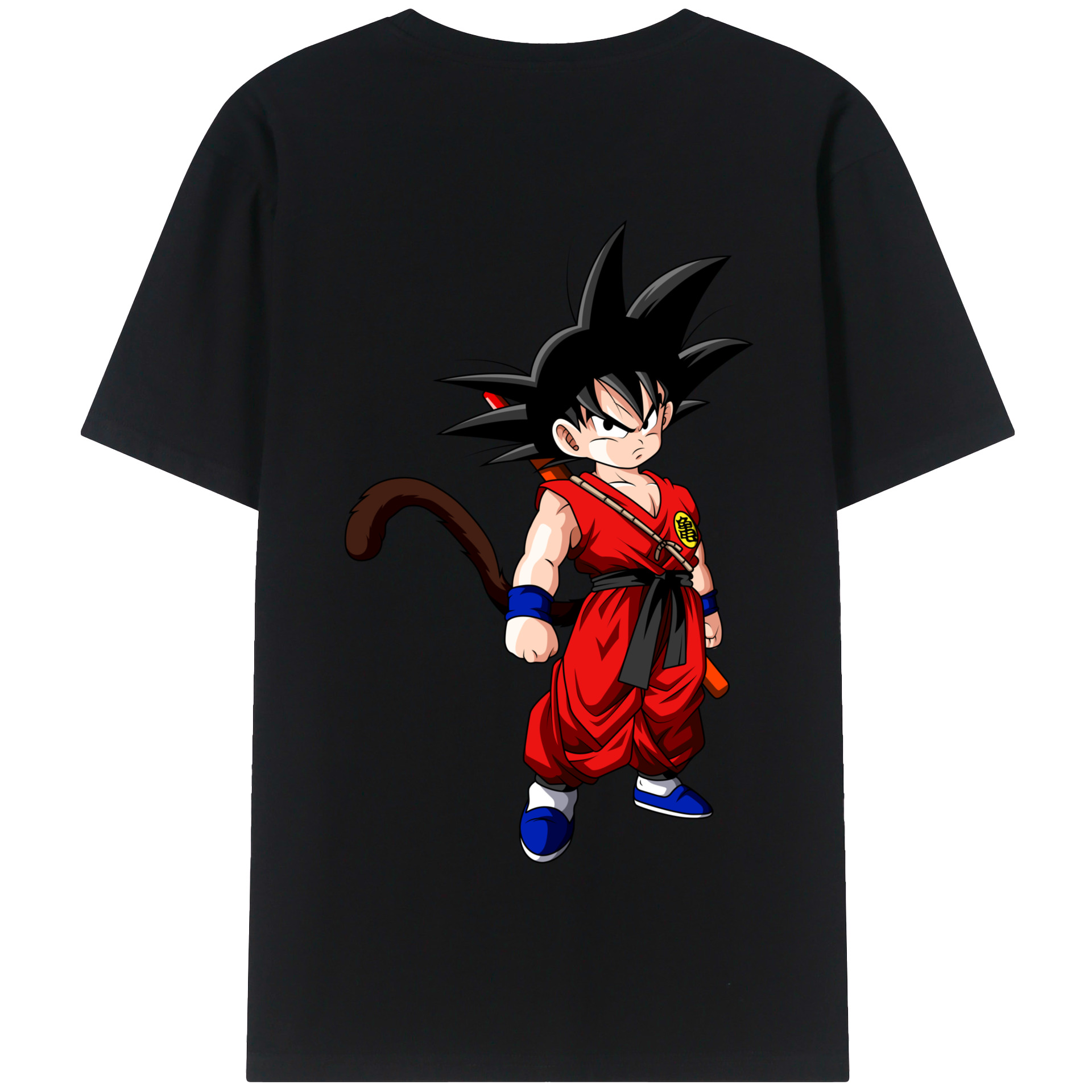 （画像用） ドラゴンボール 孫悟空（そん ごくう）Son Goku カカロット DRAGON BALL Kakarotto 綿100％半袖Tシャツ（背面プリント）