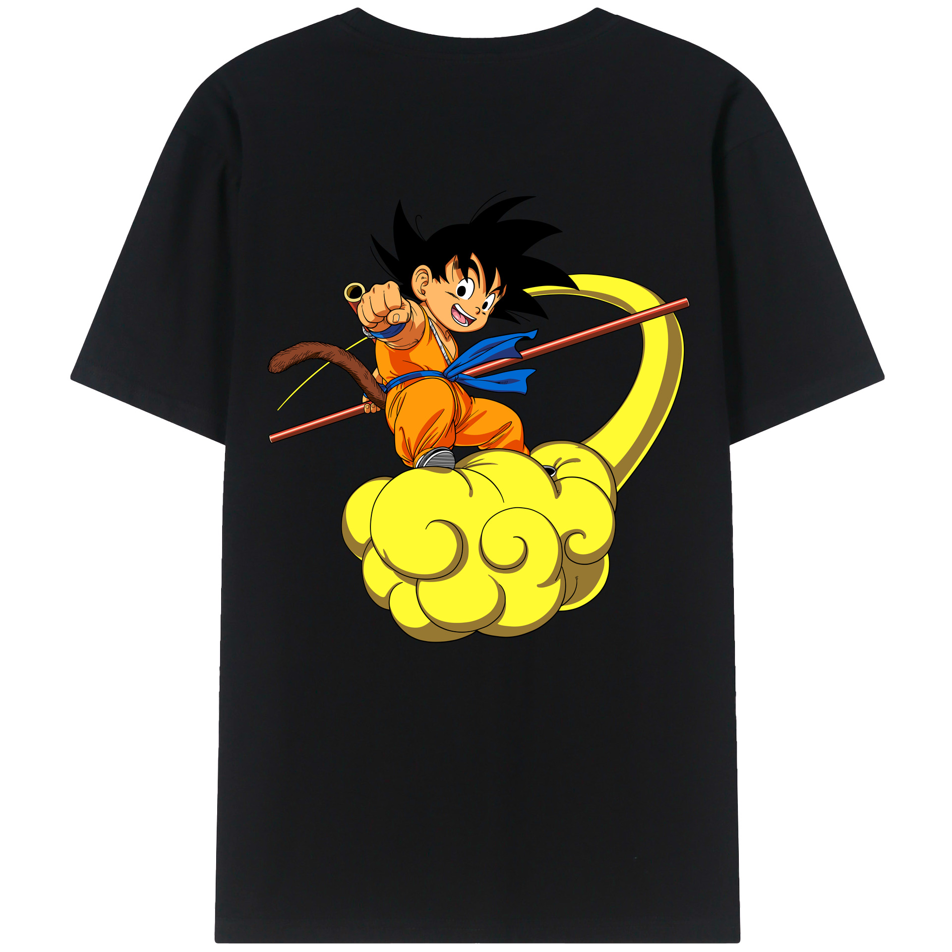 （画像用） ドラゴンボール 孫悟空（そん ごくう）Son Goku カカロット DRAGON BALL Kakarotto 綿100％半袖Tシャツ（背面プリント）