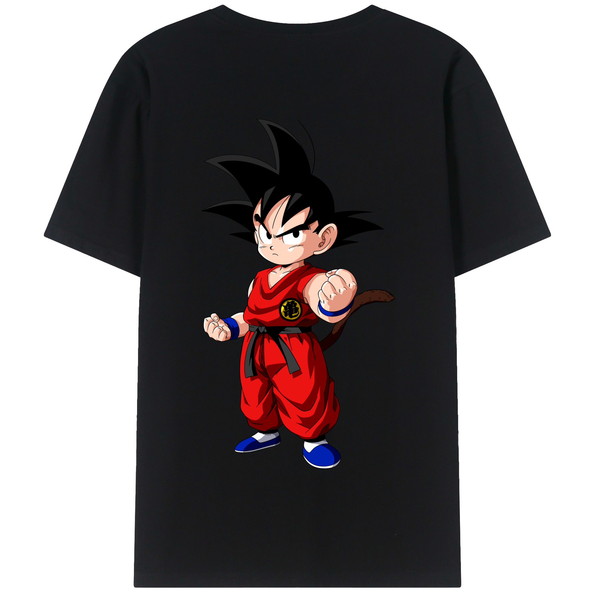 （画像用） ドラゴンボール 孫悟空（そん ごくう）Son Goku カカロット DRAGON BALL Kakarotto 綿100％半袖Tシャツ（背面プリント）