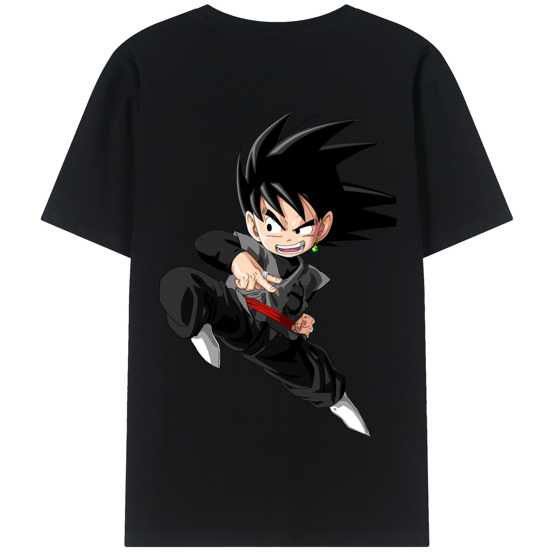 （画像用） ドラゴンボール 孫悟空（そん ごくう）Son Goku カカロット DRAGON BALL Kakarotto 綿100％半袖Tシャツ（背面プリント）