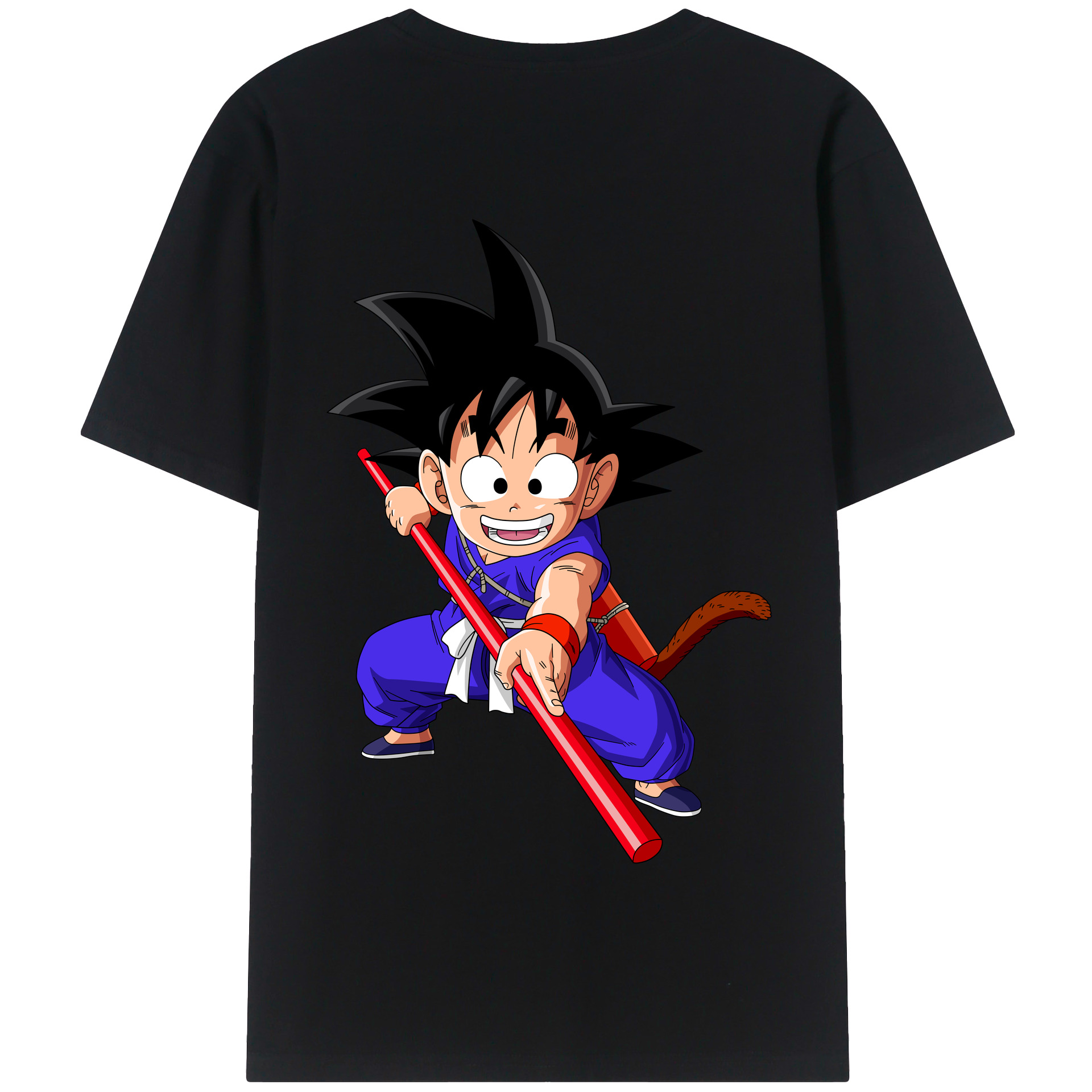 （画像用） ドラゴンボール 孫悟空（そん ごくう）Son Goku カカロット DRAGON BALL Kakarotto 綿100％半袖Tシャツ（背面プリント）