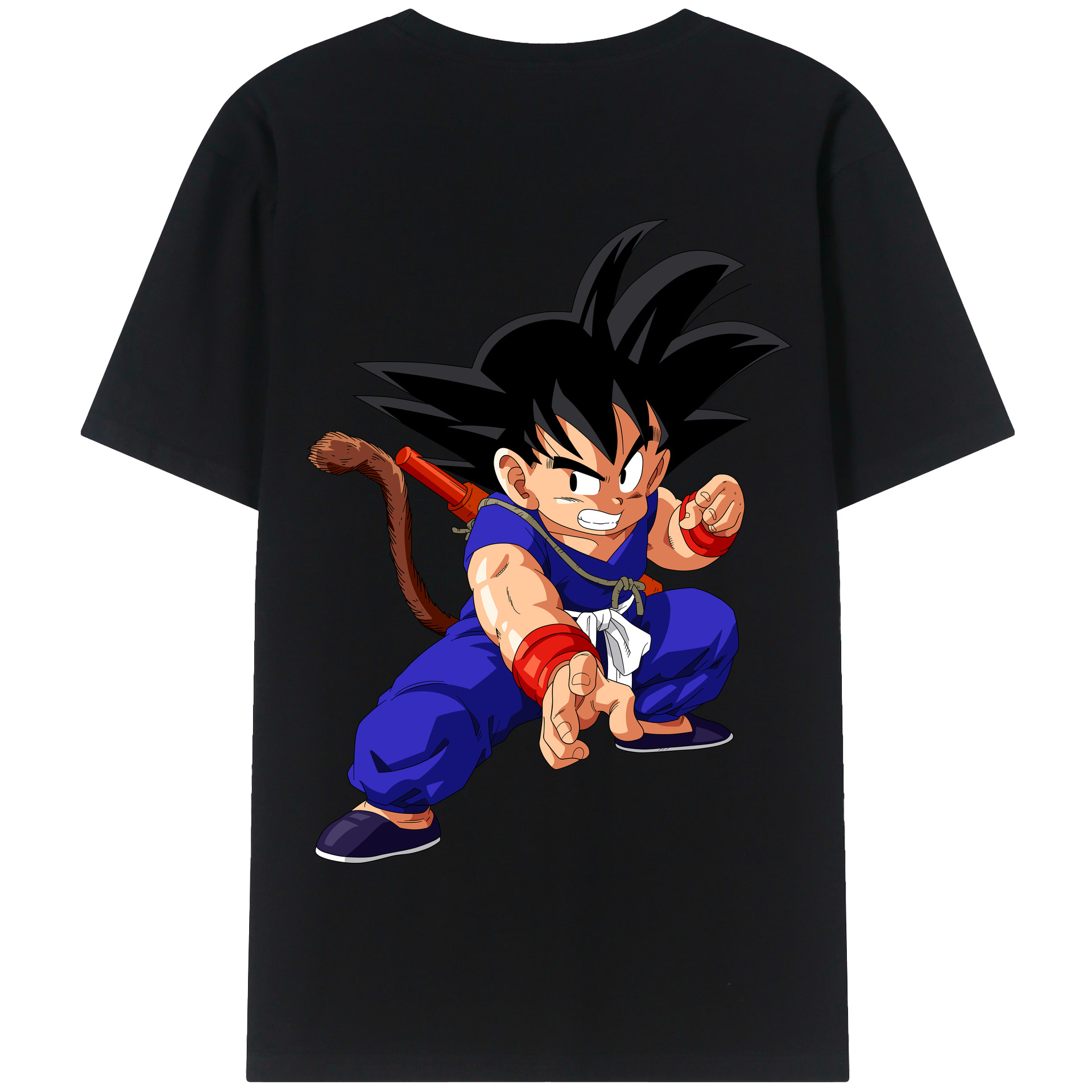 （画像用） ドラゴンボール 孫悟空（そん ごくう）Son Goku カカロット DRAGON BALL Kakarotto 綿100％半袖Tシャツ（背面プリント）