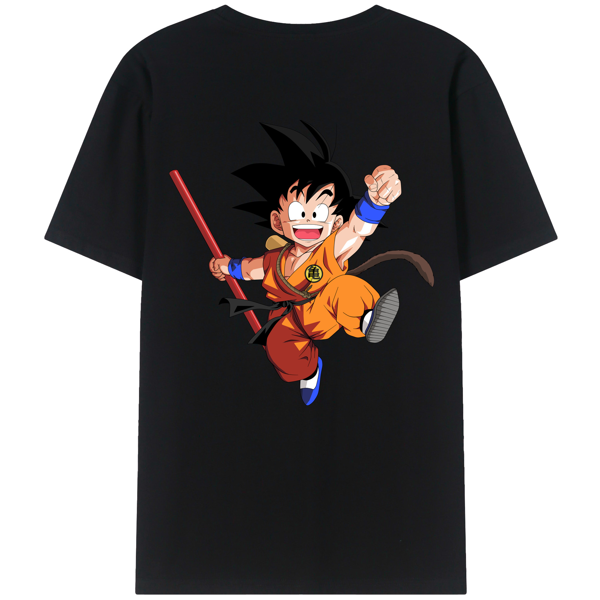 （画像用） ドラゴンボール 孫悟空（そん ごくう）Son Goku カカロット DRAGON BALL Kakarotto 綿100％半袖Tシャツ（背面プリント）