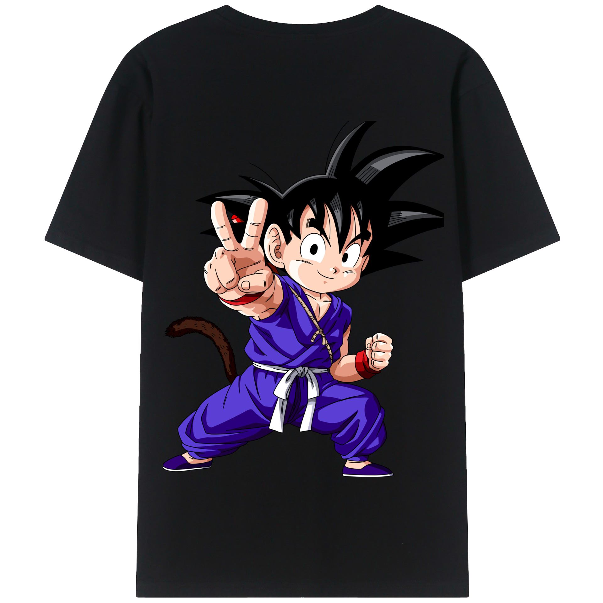 （画像用） ドラゴンボール 孫悟空（そん ごくう）Son Goku カカロット DRAGON BALL Kakarotto 綿100％半袖Tシャツ（背面プリント）