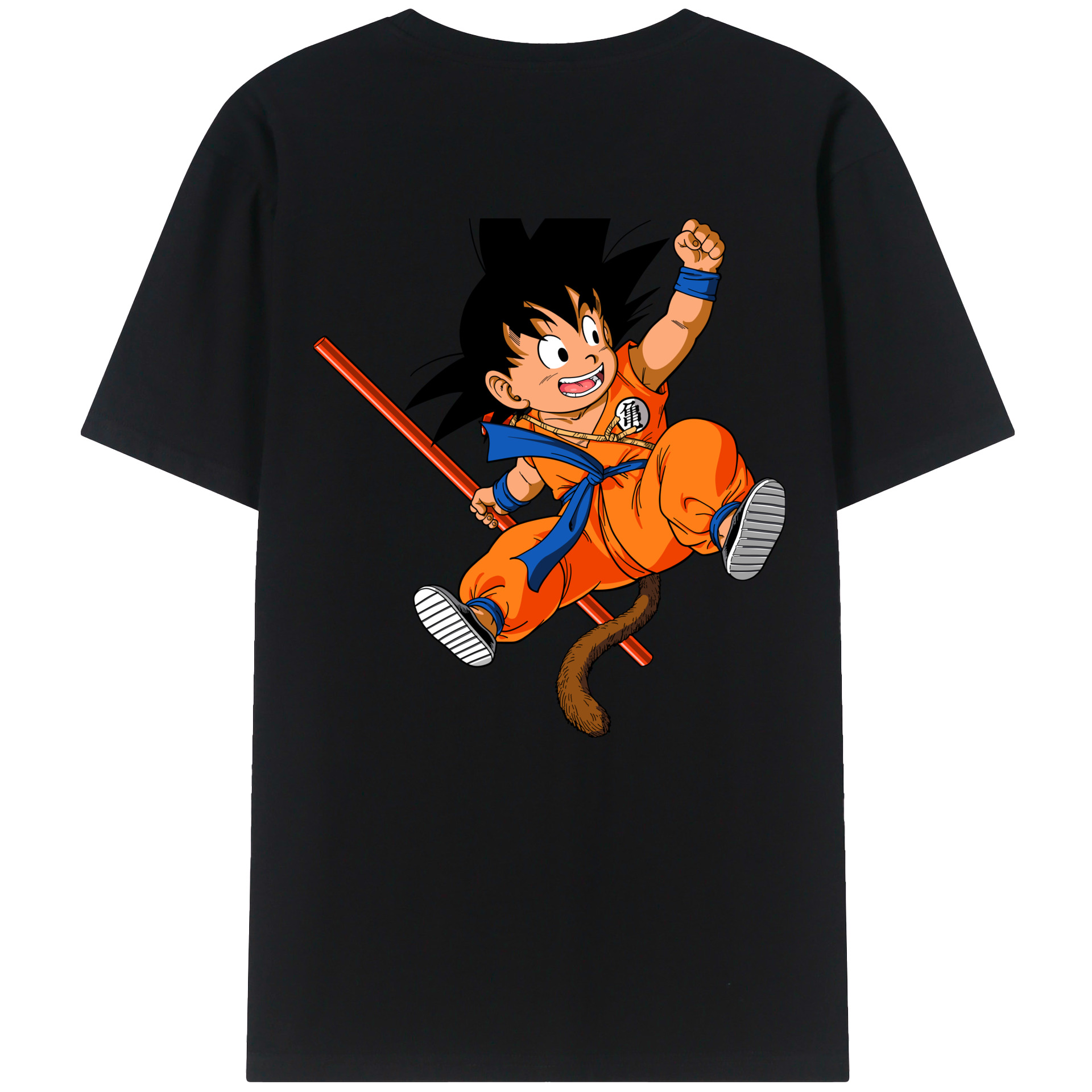 （画像用） ドラゴンボール 孫悟空（そん ごくう）Son Goku カカロット DRAGON BALL Kakarotto 綿100％半袖Tシャツ（背面プリント）