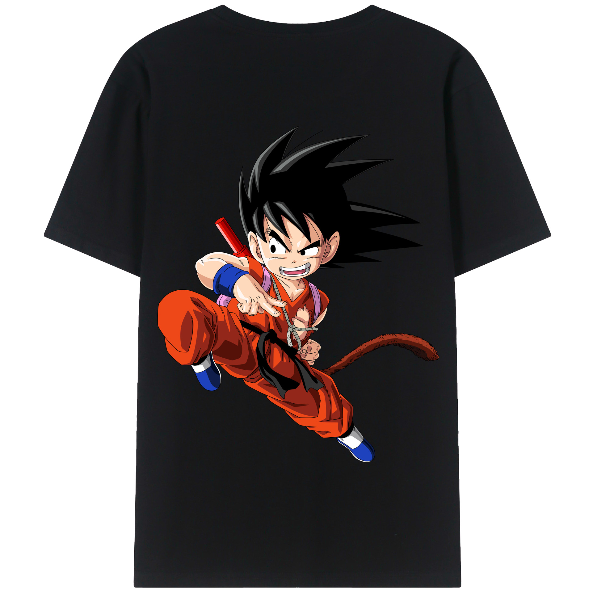 （画像用） ドラゴンボール 孫悟空（そん ごくう）Son Goku カカロット DRAGON BALL Kakarotto 綿100％半袖Tシャツ（背面プリント）