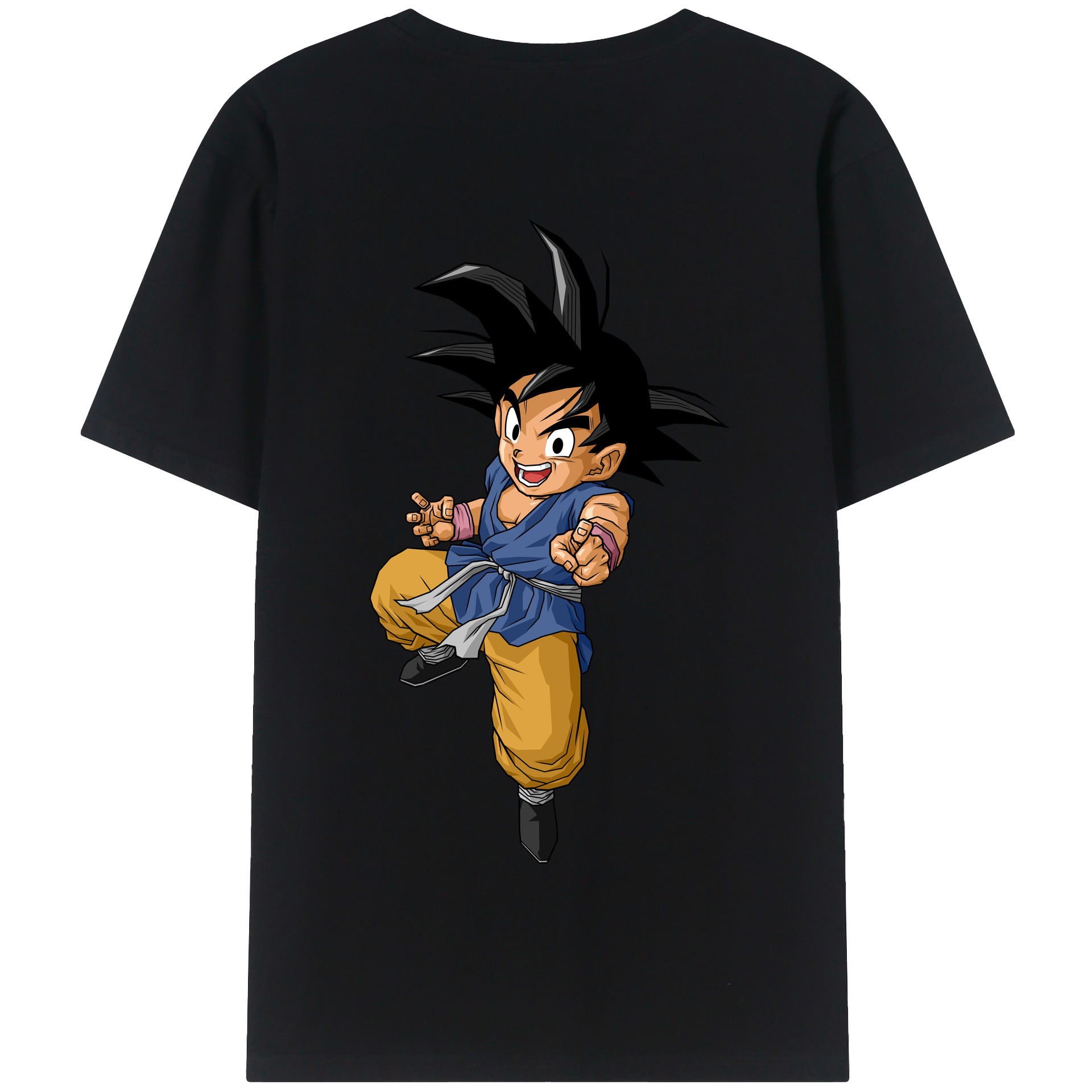 （画像用） ドラゴンボール 孫悟空（そん ごくう）Son Goku カカロット DRAGON BALL Kakarotto 綿100％半袖Tシャツ（背面プリント）