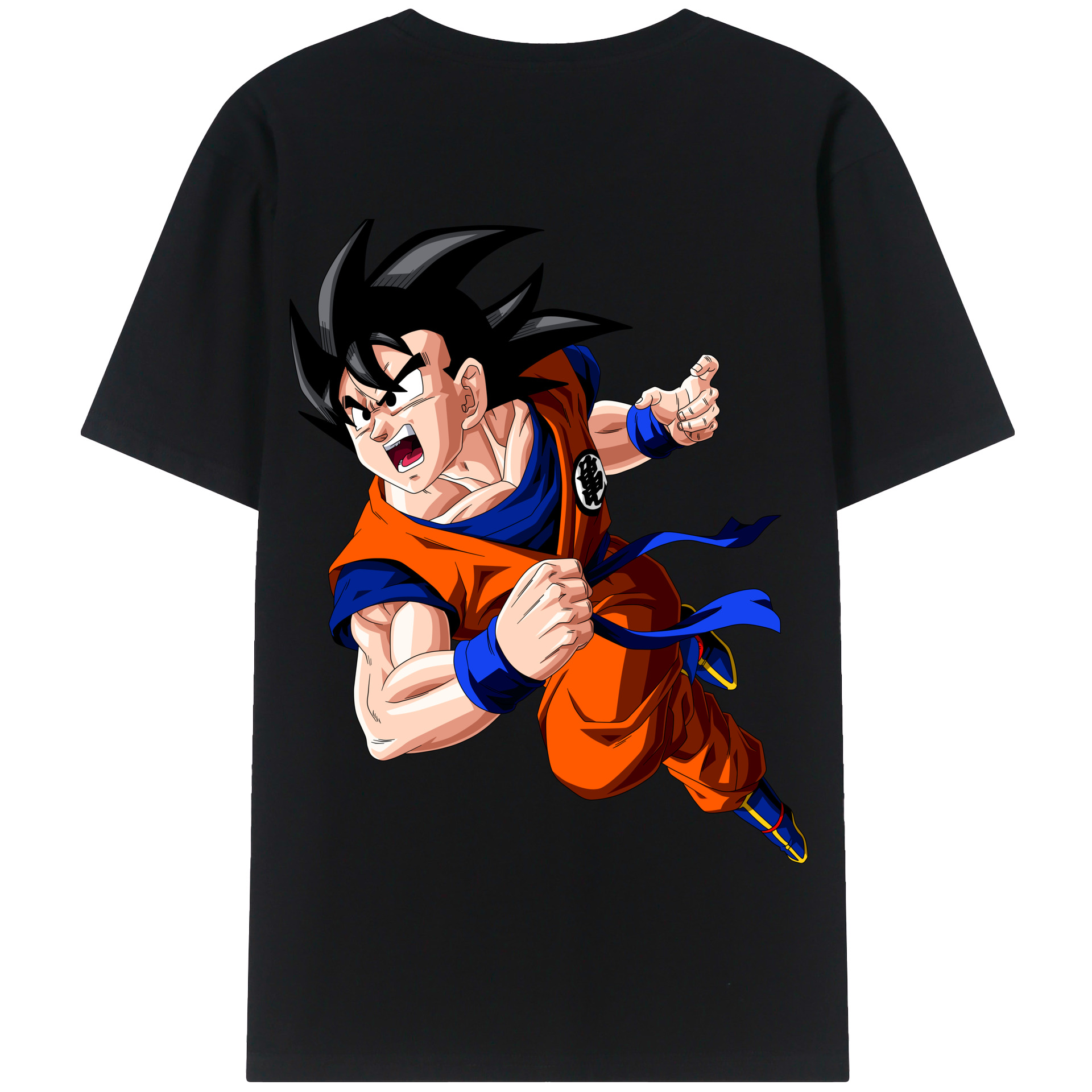 （画像用） ドラゴンボール 孫悟空（そん ごくう）Son Goku カカロット DRAGON BALL Kakarotto 綿100％半袖Tシャツ（背面プリント）