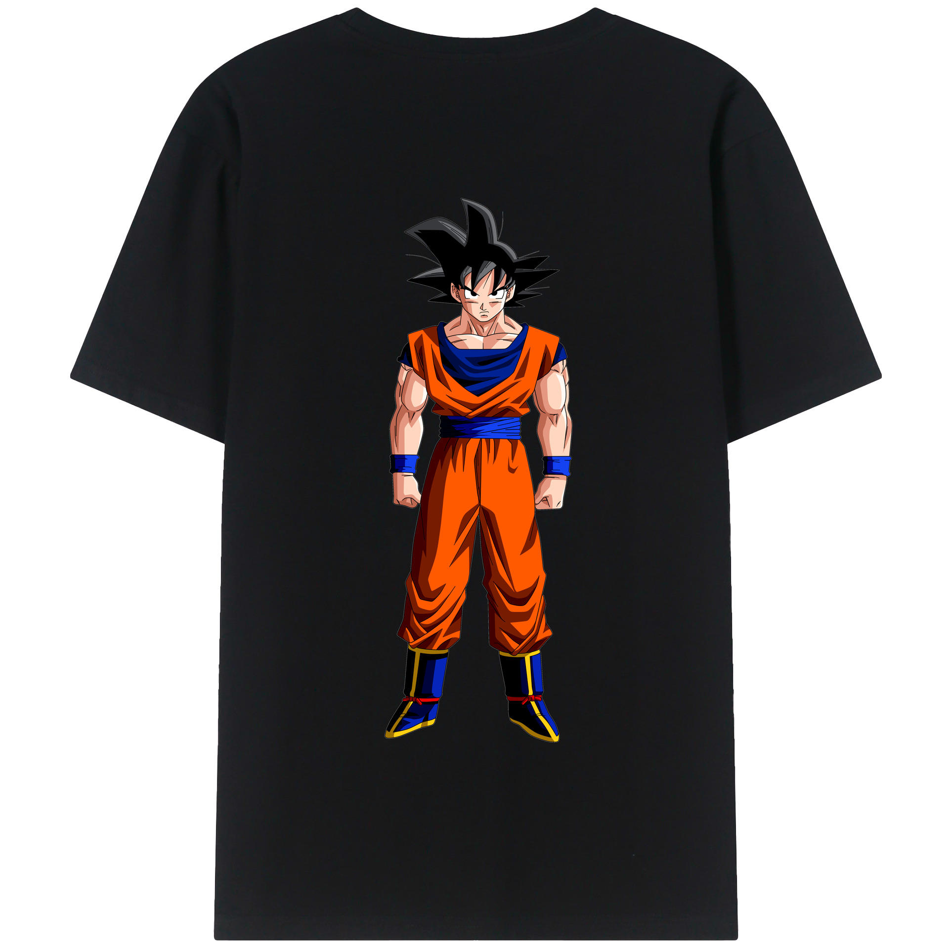 （画像用） ドラゴンボール 孫悟空（そん ごくう）Son Goku カカロット DRAGON BALL Kakarotto 綿100％半袖Tシャツ（背面プリント）