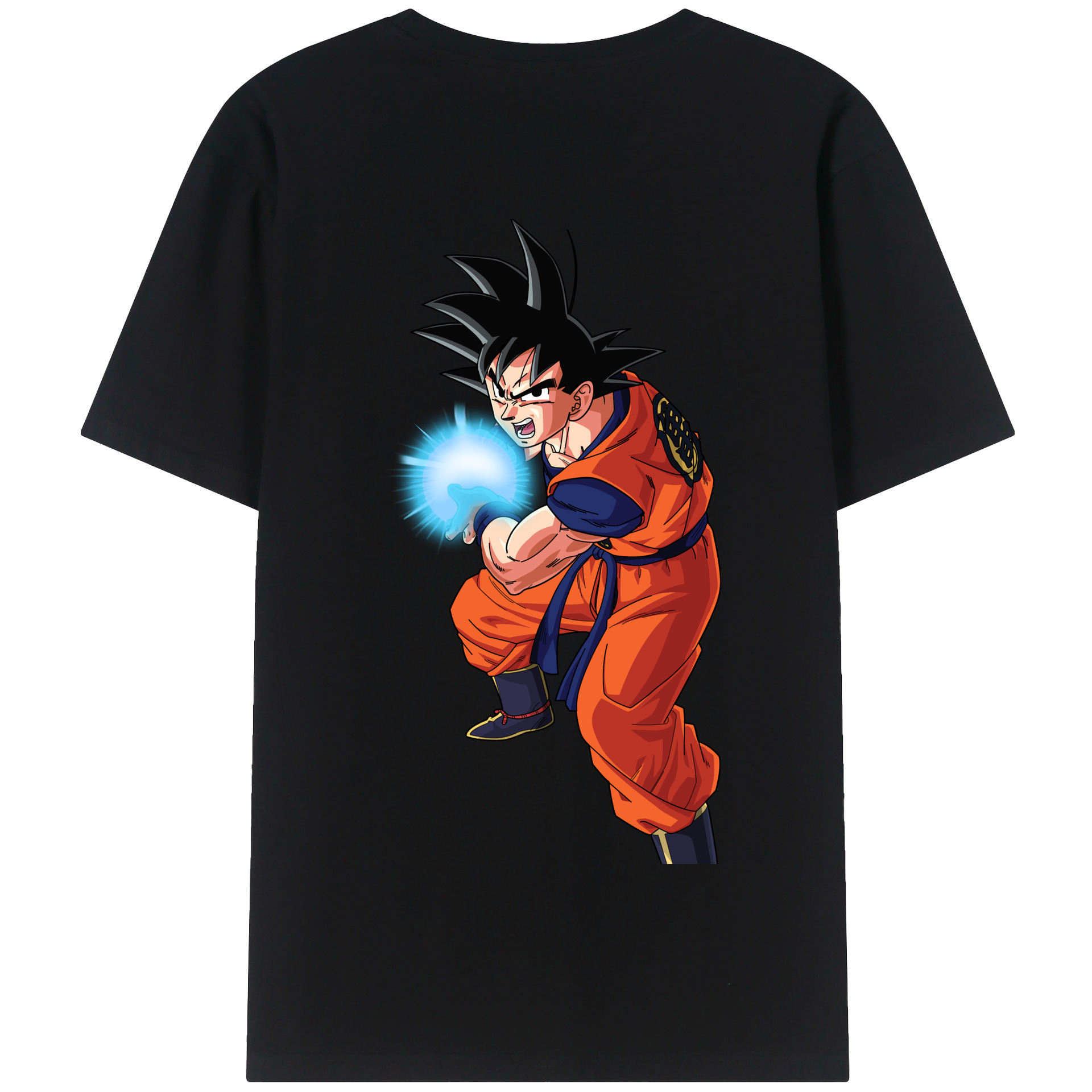 （画像用） ドラゴンボール 孫悟空（そん ごくう）Son Goku カカロット DRAGON BALL Kakarotto 綿100％半袖Tシャツ（背面プリント）