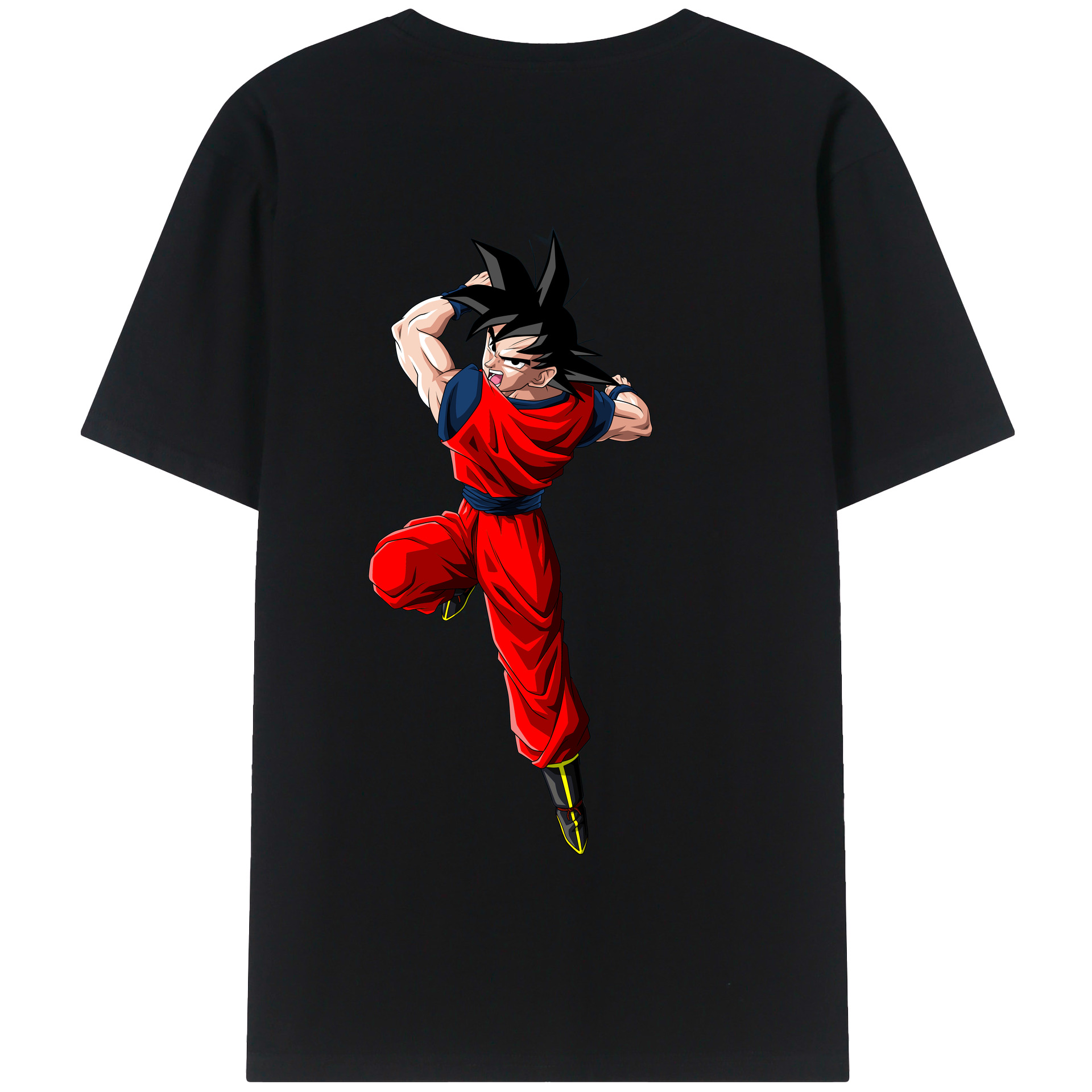 （画像用） ドラゴンボール 孫悟空（そん ごくう）Son Goku カカロット DRAGON BALL Kakarotto 綿100％半袖Tシャツ（背面プリント）