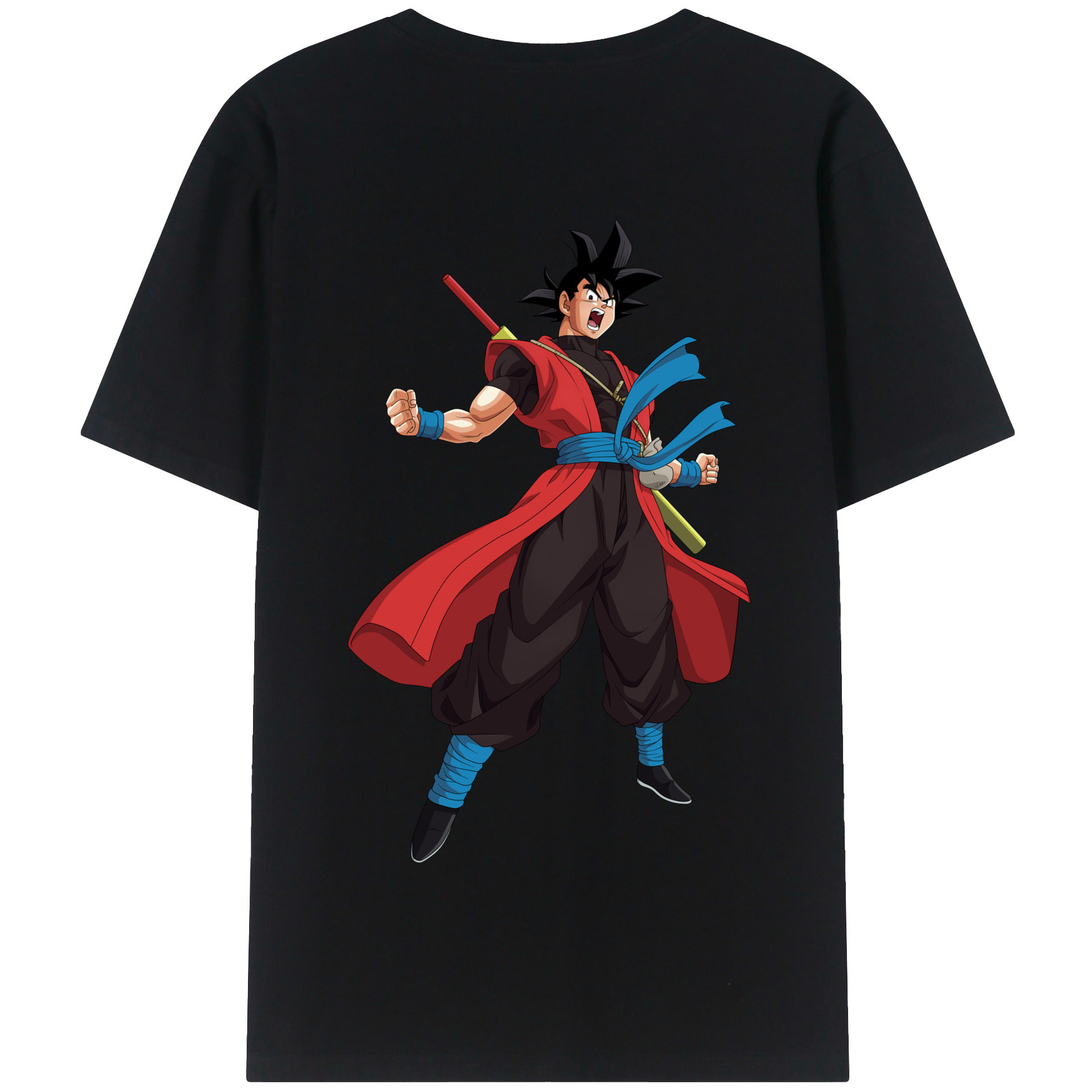 （画像用） ドラゴンボール 孫悟空（そん ごくう）Son Goku カカロット DRAGON BALL Kakarotto 綿100％半袖Tシャツ（背面プリント）