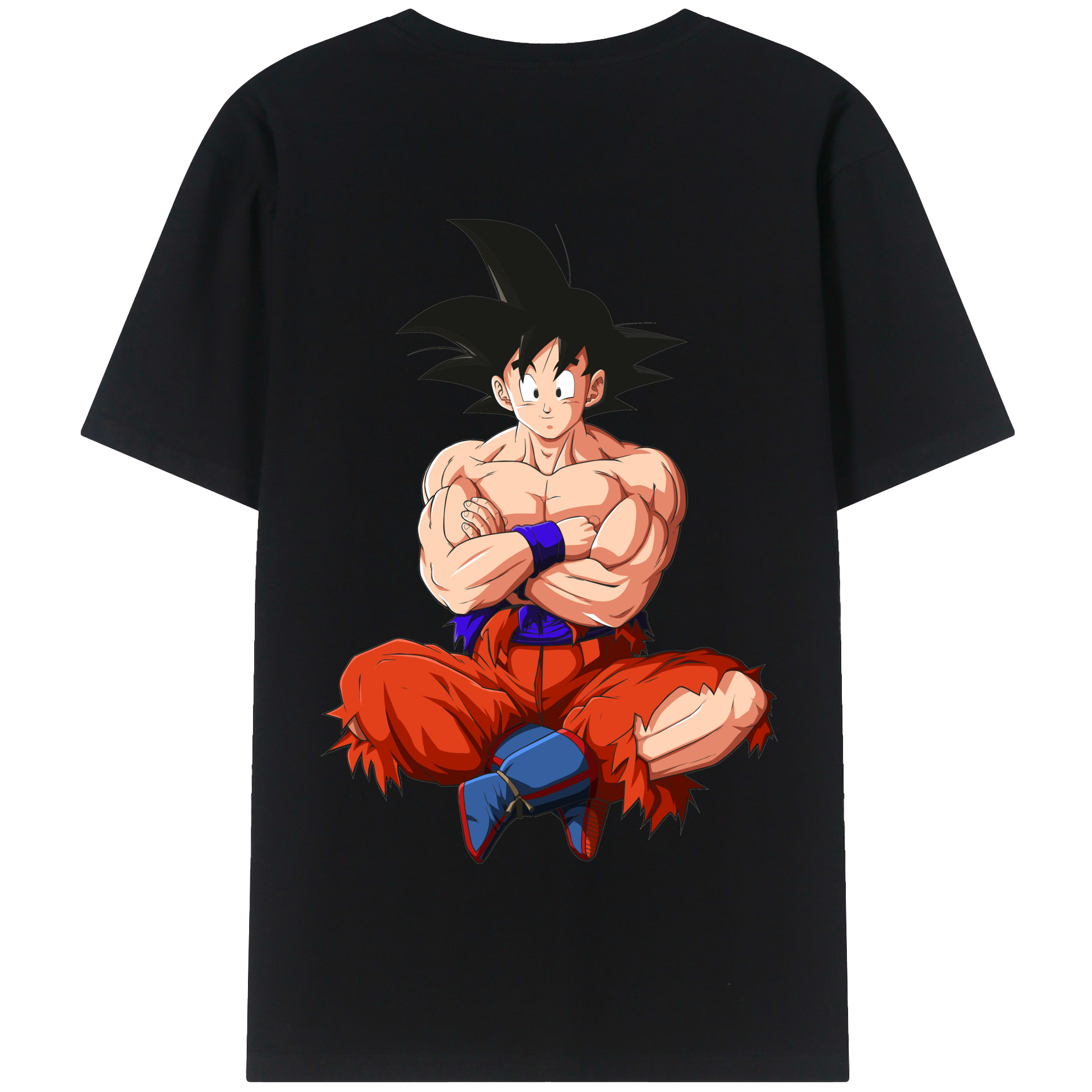 （画像用） ドラゴンボール 孫悟空（そん ごくう）Son Goku カカロット DRAGON BALL Kakarotto 綿100％半袖Tシャツ（背面プリント）