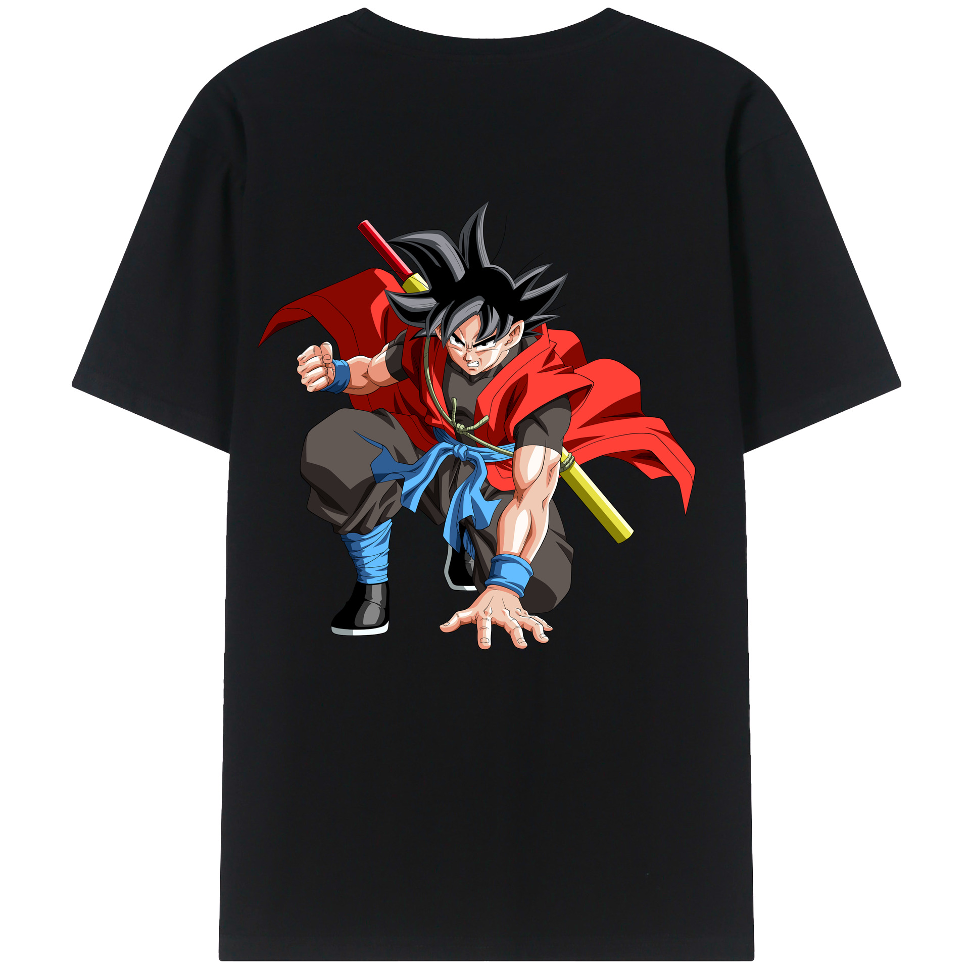 （画像用） ドラゴンボール 孫悟空（そん ごくう）Son Goku カカロット DRAGON BALL Kakarotto 綿100％半袖Tシャツ（背面プリント）