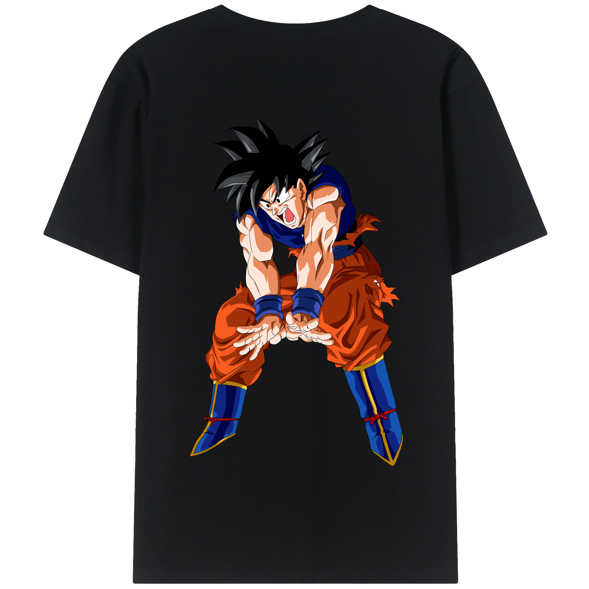 （画像用） ドラゴンボール 孫悟空（そん ごくう）Son Goku カカロット DRAGON BALL Kakarotto 綿100％半袖Tシャツ（背面プリント）