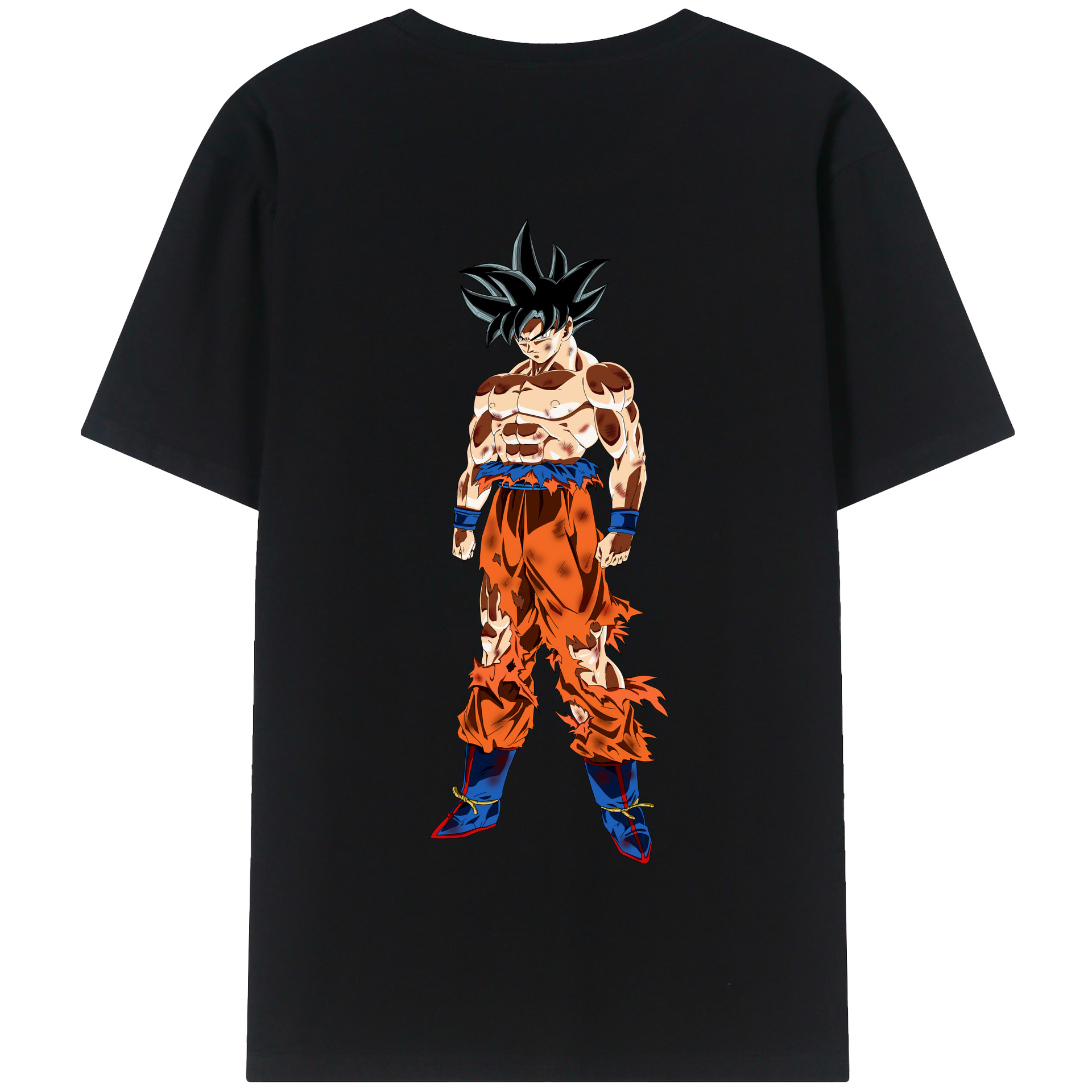 （画像用） ドラゴンボール 孫悟空（そん ごくう）Son Goku カカロット DRAGON BALL Kakarotto 綿100％半袖Tシャツ（背面プリント）