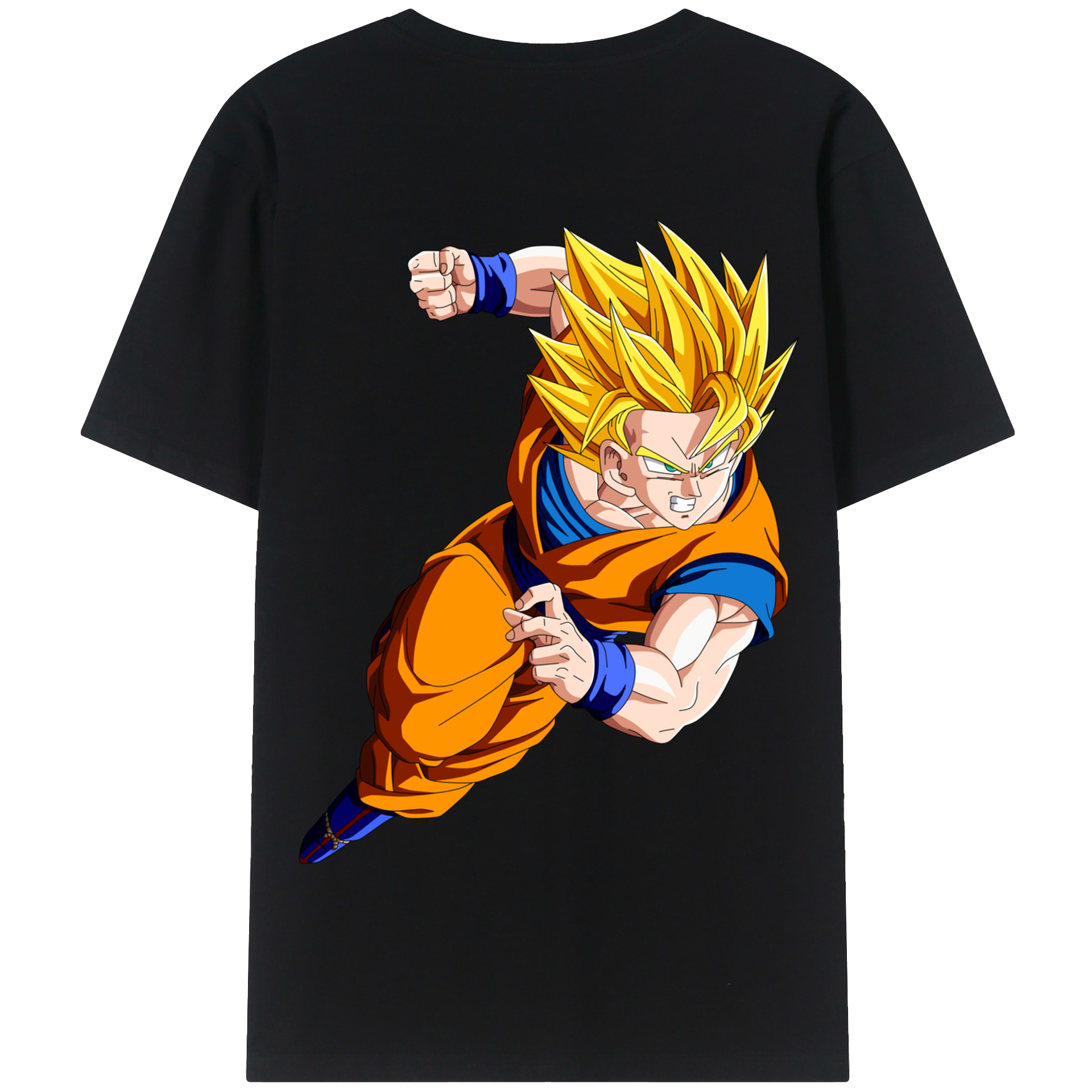 （画像用） ドラゴンボール 孫悟空（そん ごくう）Son Goku カカロット DRAGON BALL Kakarotto 綿100％半袖Tシャツ（背面プリント）