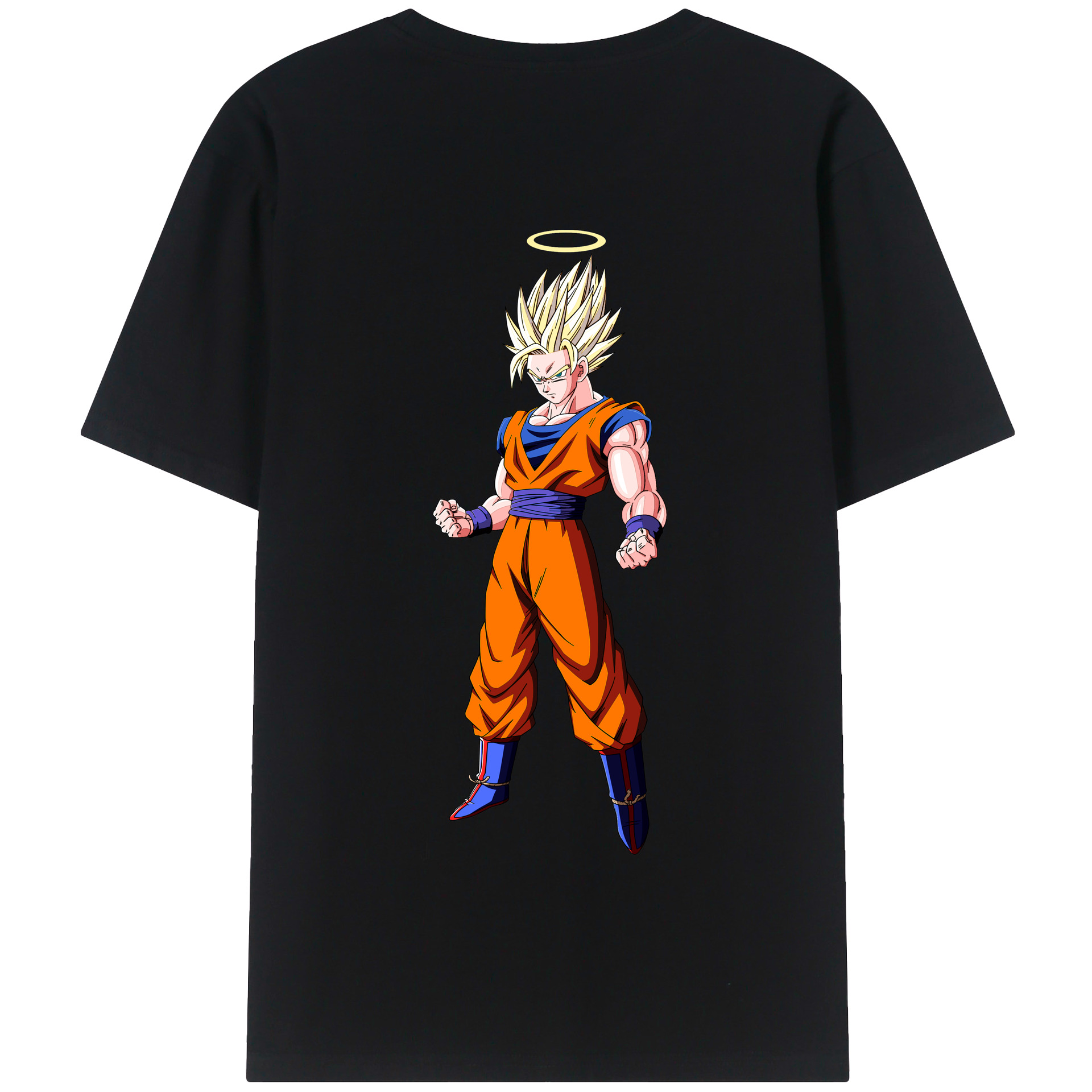 （画像用） ドラゴンボール 孫悟空（そん ごくう）Son Goku カカロット DRAGON BALL Kakarotto 綿100％半袖Tシャツ（背面プリント）