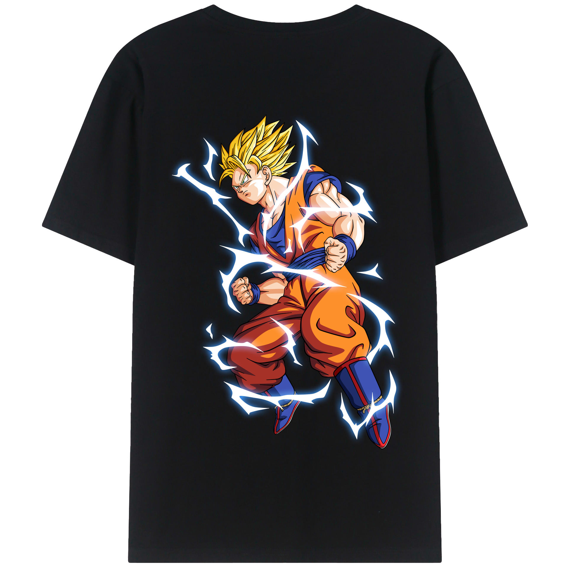（画像用） ドラゴンボール 孫悟空（そん ごくう）Son Goku カカロット DRAGON BALL Kakarotto 綿100％半袖Tシャツ（背面プリント）