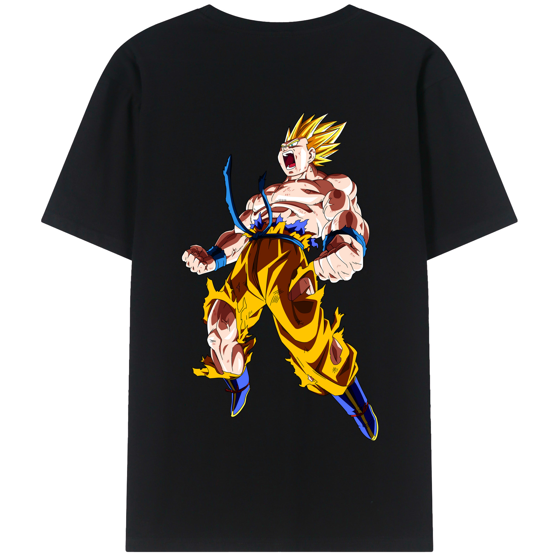 （画像用） ドラゴンボール 孫悟空（そん ごくう）Son Goku カカロット DRAGON BALL Kakarotto 綿100％半袖Tシャツ（背面プリント）
