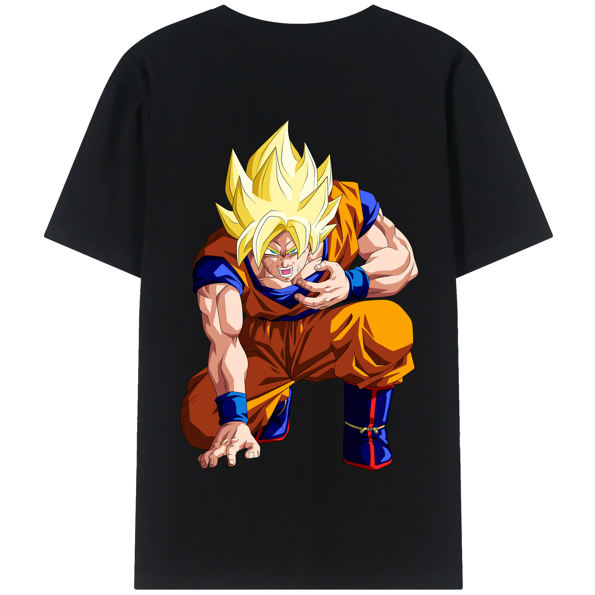 （画像用） ドラゴンボール 孫悟空（そん ごくう）Son Goku カカロット DRAGON BALL Kakarotto 綿100％半袖Tシャツ（背面プリント）