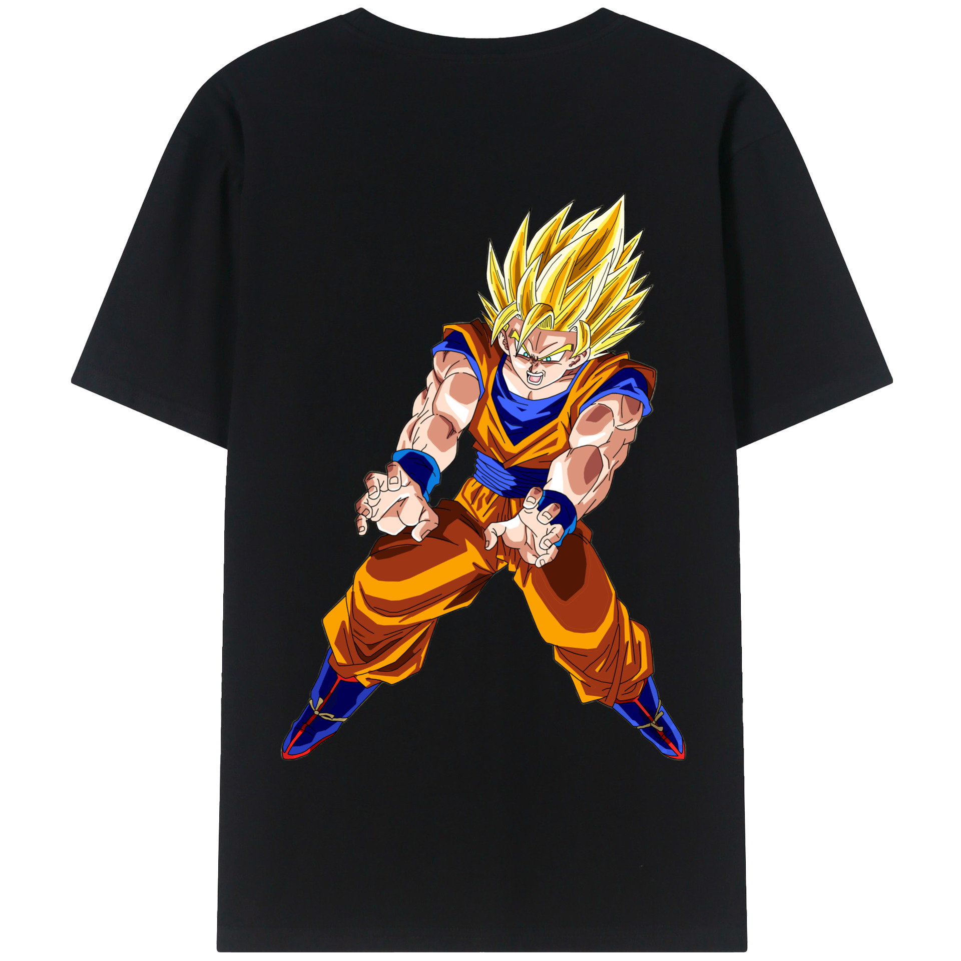 （画像用） ドラゴンボール 孫悟空（そん ごくう）Son Goku カカロット DRAGON BALL Kakarotto 綿100％半袖Tシャツ（背面プリント）