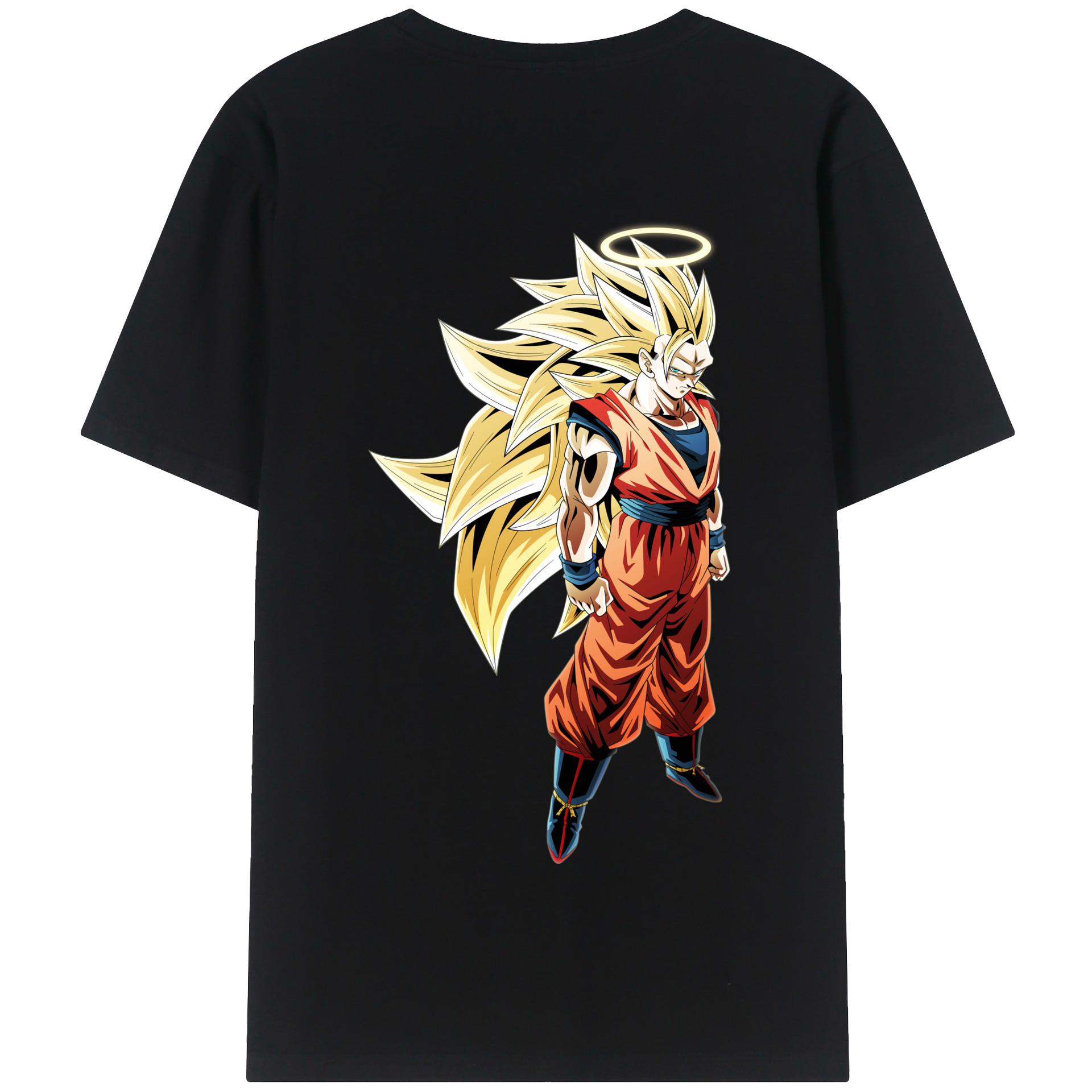 （画像用） ドラゴンボール 孫悟空（そん ごくう）Son Goku カカロット DRAGON BALL Kakarotto 綿100％半袖Tシャツ（背面プリント）