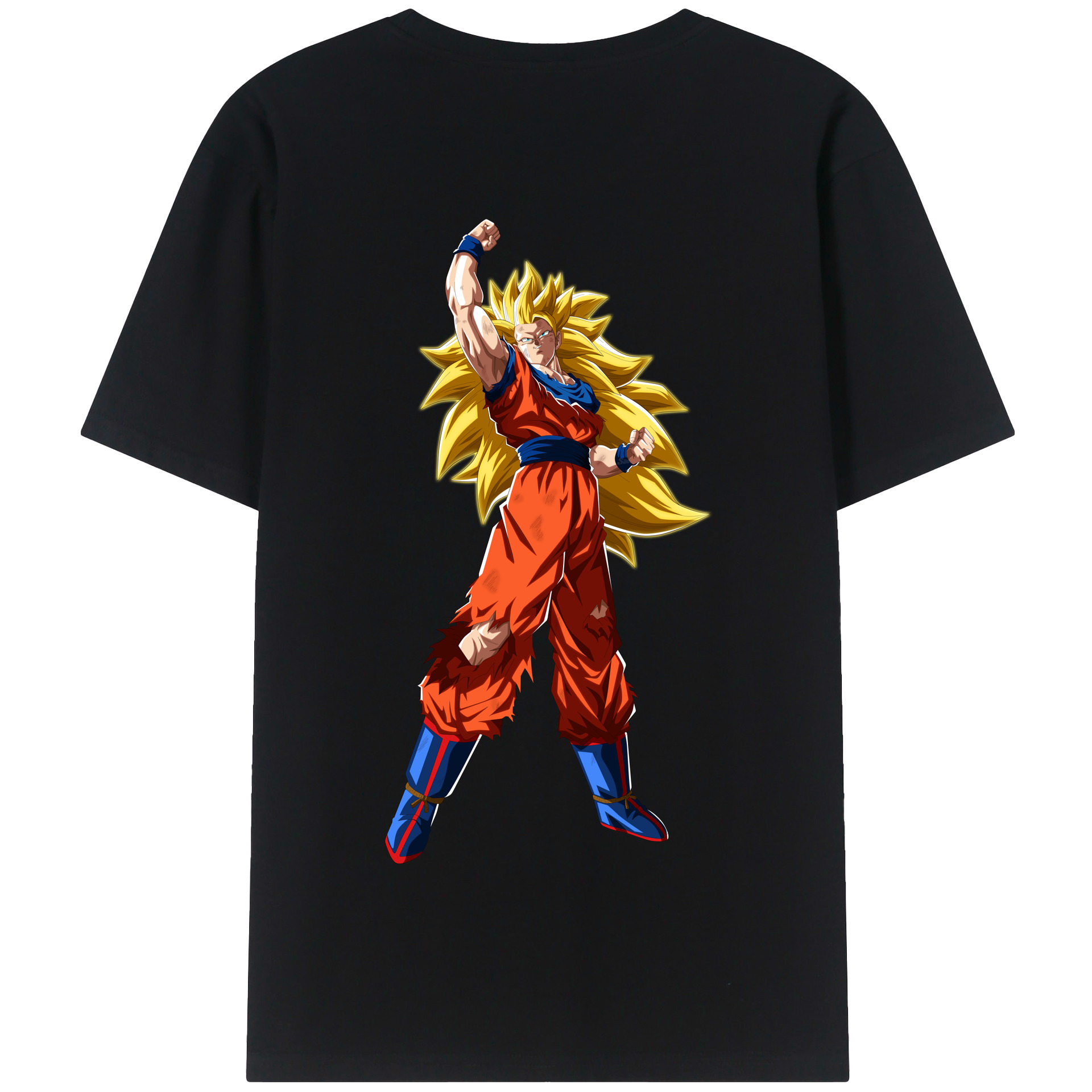 （画像用） ドラゴンボール 孫悟空（そん ごくう）Son Goku カカロット DRAGON BALL Kakarotto 綿100％半袖Tシャツ（背面プリント）