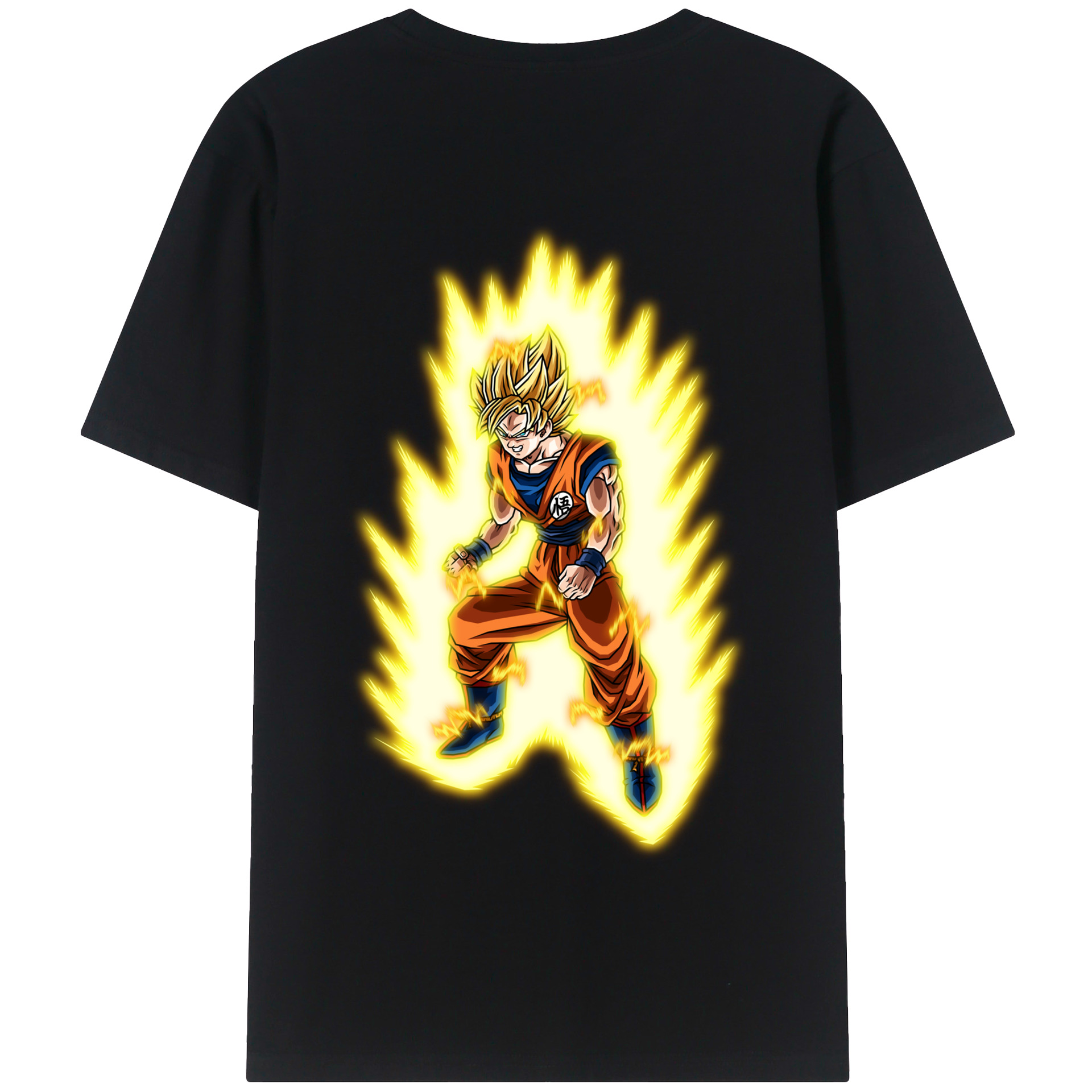 （画像用） ドラゴンボール 孫悟空（そん ごくう）Son Goku カカロット DRAGON BALL Kakarotto 綿100％半袖Tシャツ（背面プリント）