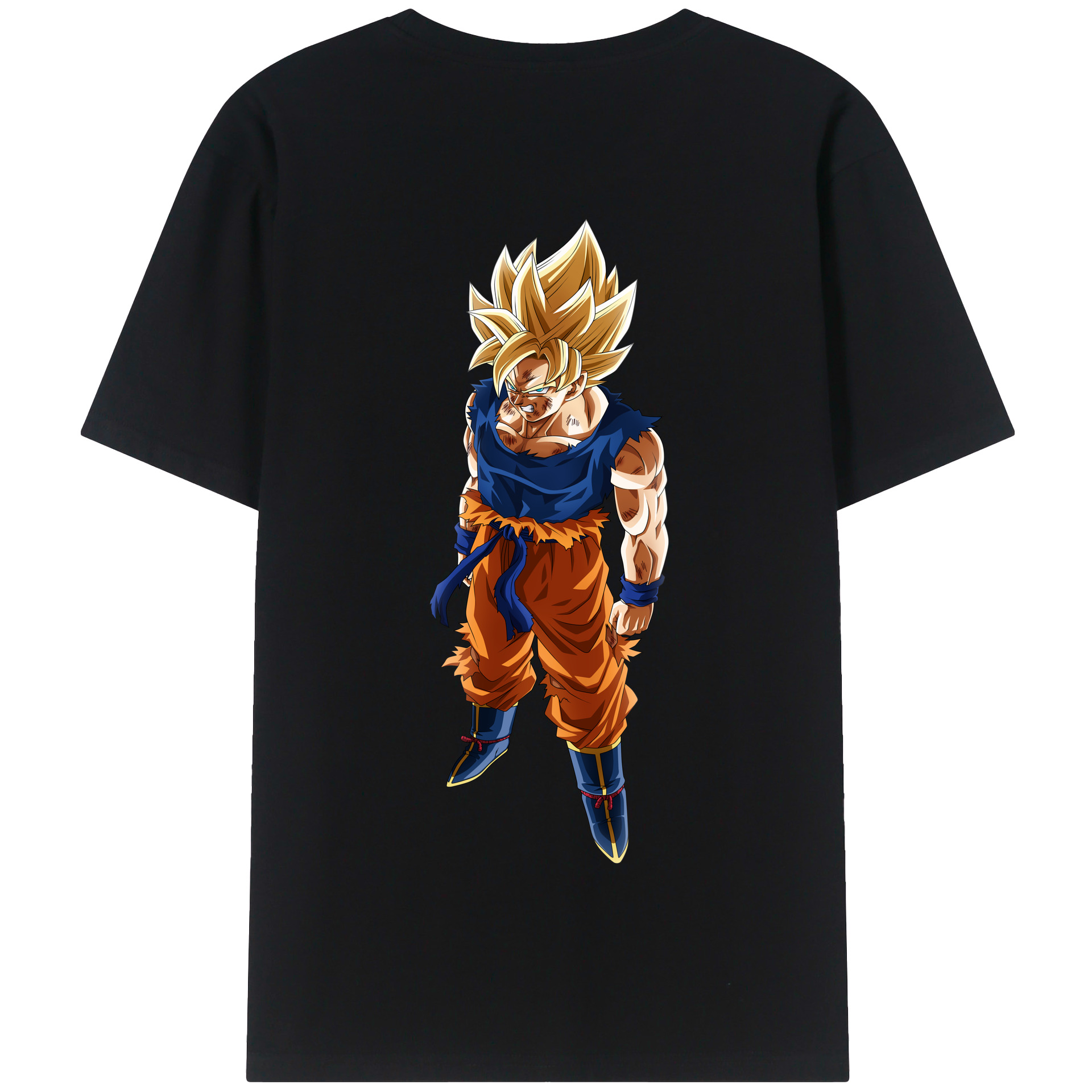 （画像用） ドラゴンボール 孫悟空（そん ごくう）Son Goku カカロット DRAGON BALL Kakarotto 綿100％半袖Tシャツ（背面プリント）