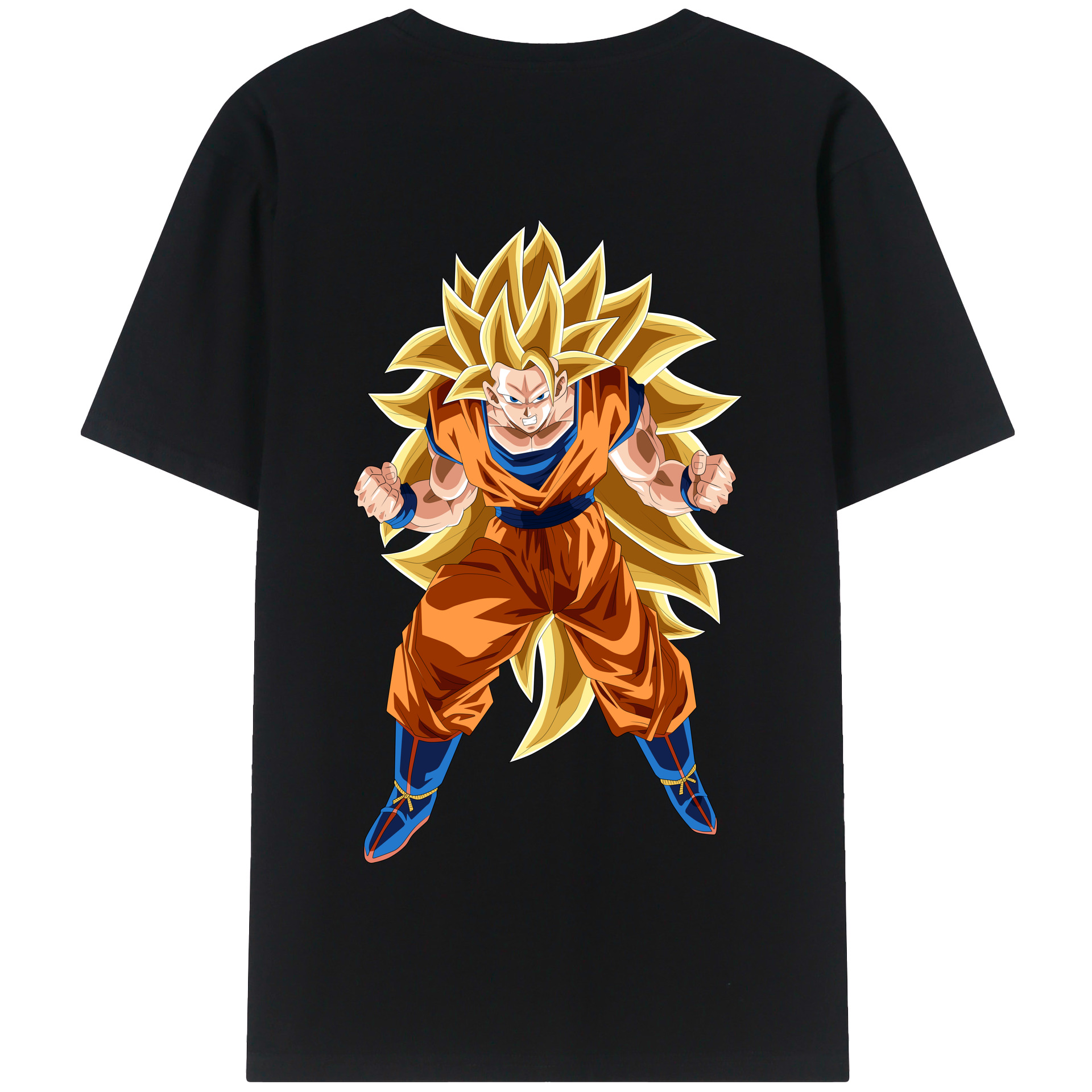 （画像用） ドラゴンボール 孫悟空（そん ごくう）Son Goku カカロット DRAGON BALL Kakarotto 綿100％半袖Tシャツ（背面プリント）