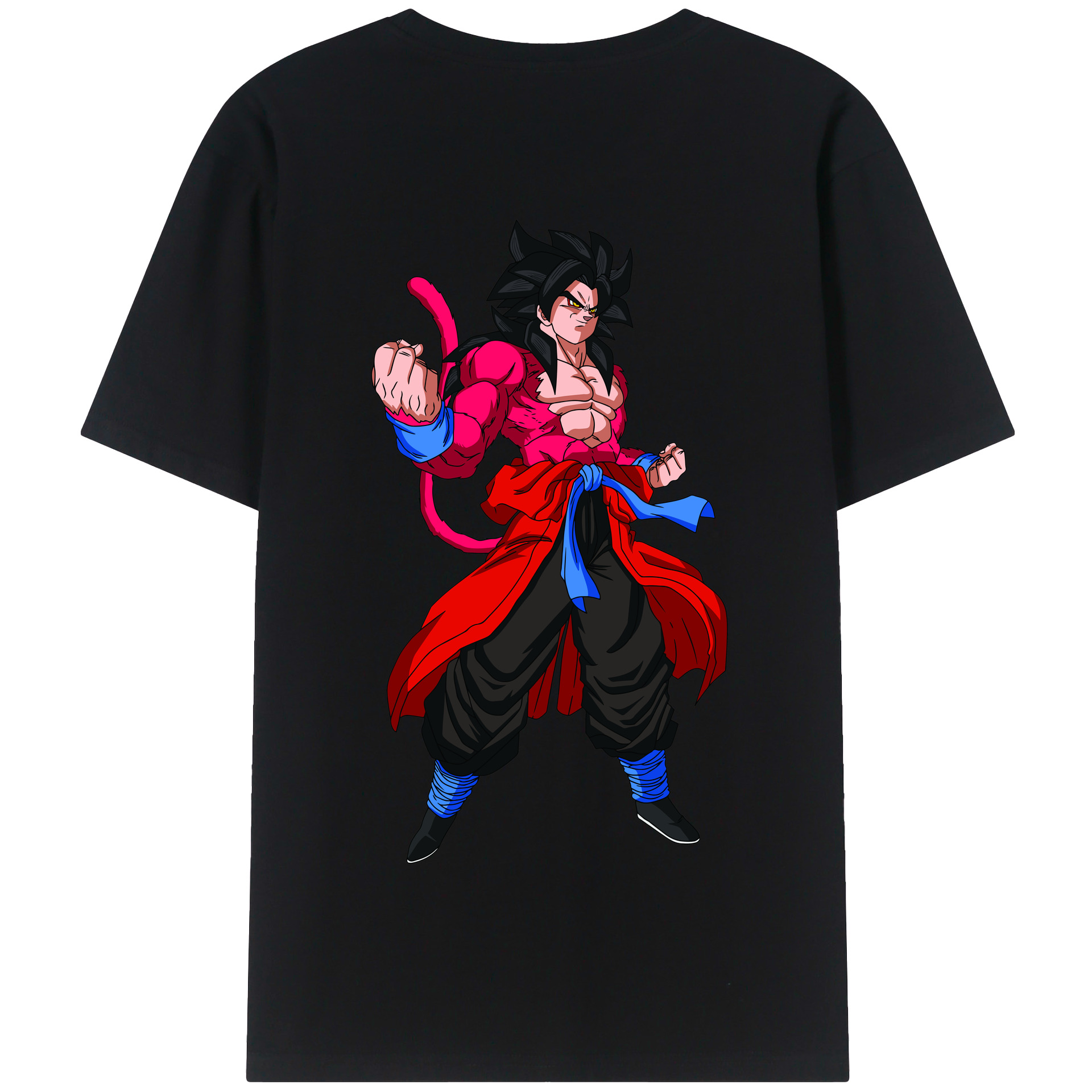 （画像用） ドラゴンボール 孫悟空（そん ごくう）Son Goku カカロット DRAGON BALL Kakarotto 綿100％半袖Tシャツ（背面プリント）