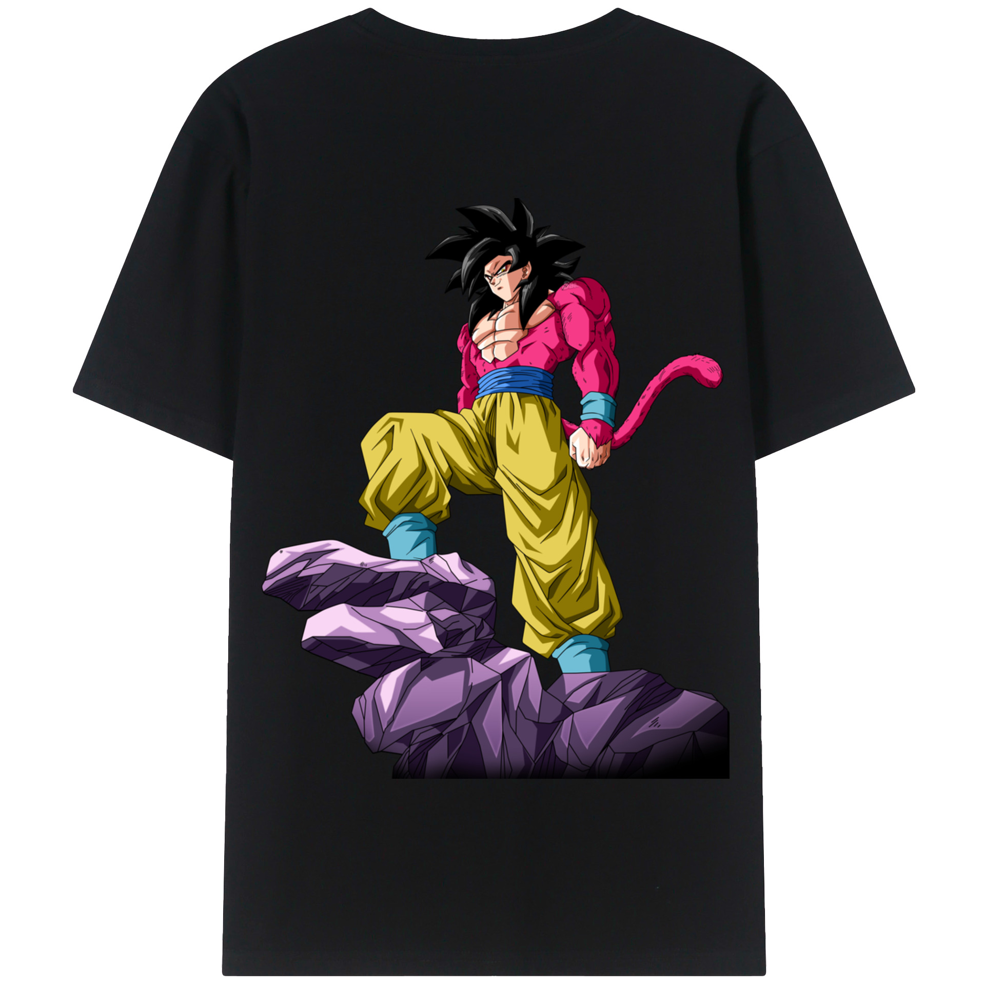（画像用） ドラゴンボール 孫悟空（そん ごくう）Son Goku カカロット DRAGON BALL Kakarotto 綿100％半袖Tシャツ（背面プリント）
