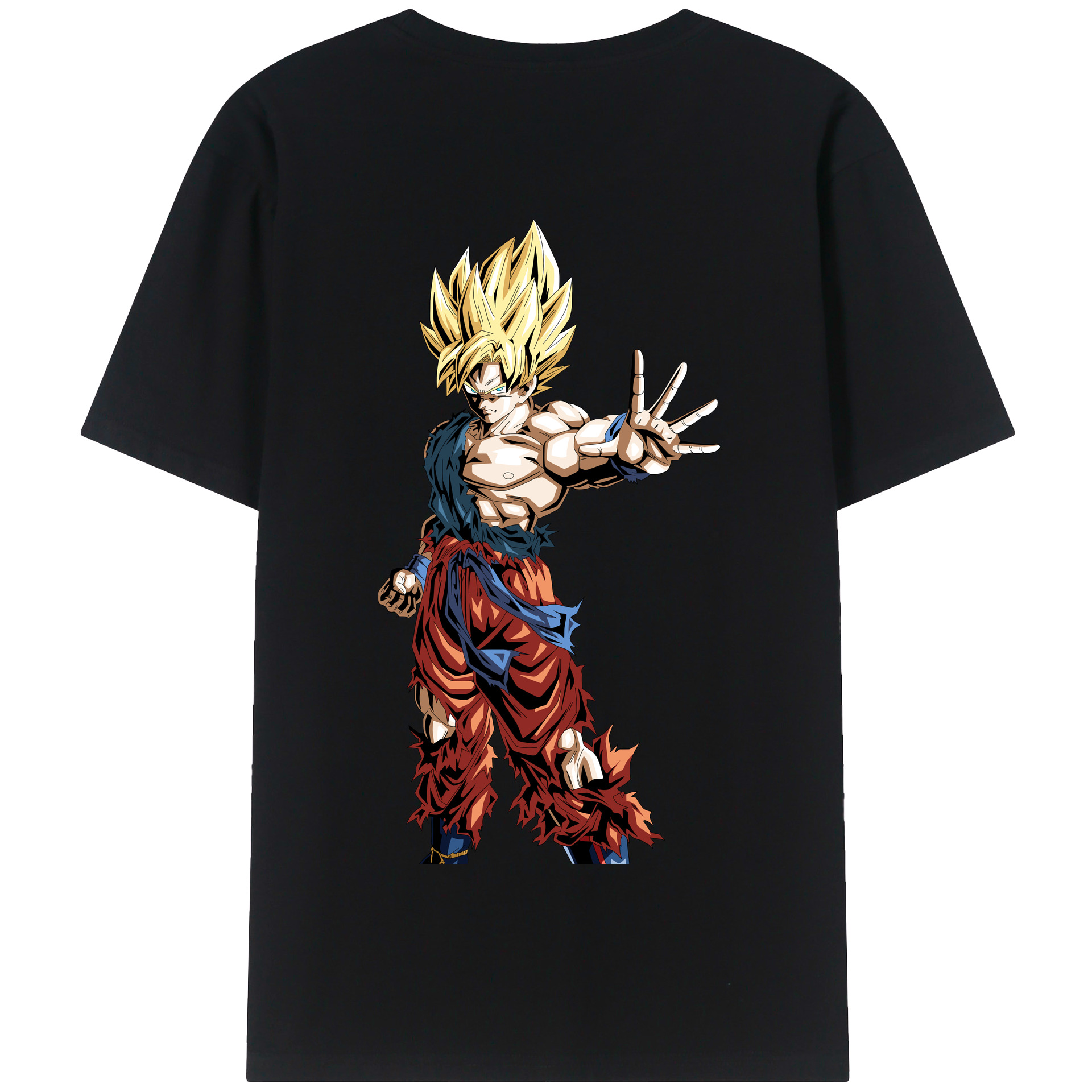 （画像用） ドラゴンボール 孫悟空（そん ごくう）Son Goku カカロット DRAGON BALL Kakarotto 綿100％半袖Tシャツ（背面プリント）