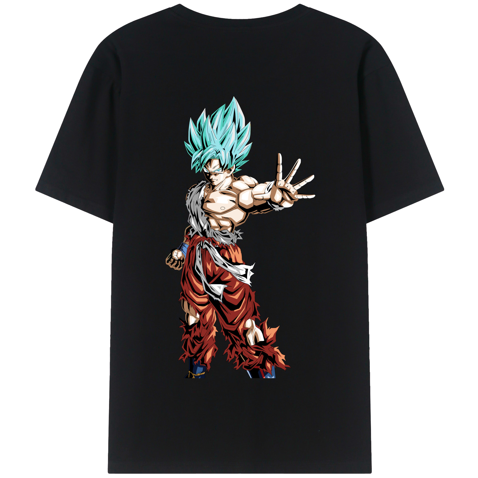 （画像用） ドラゴンボール 孫悟空（そん ごくう）Son Goku カカロット DRAGON BALL Kakarotto 綿100％半袖Tシャツ（背面プリント）